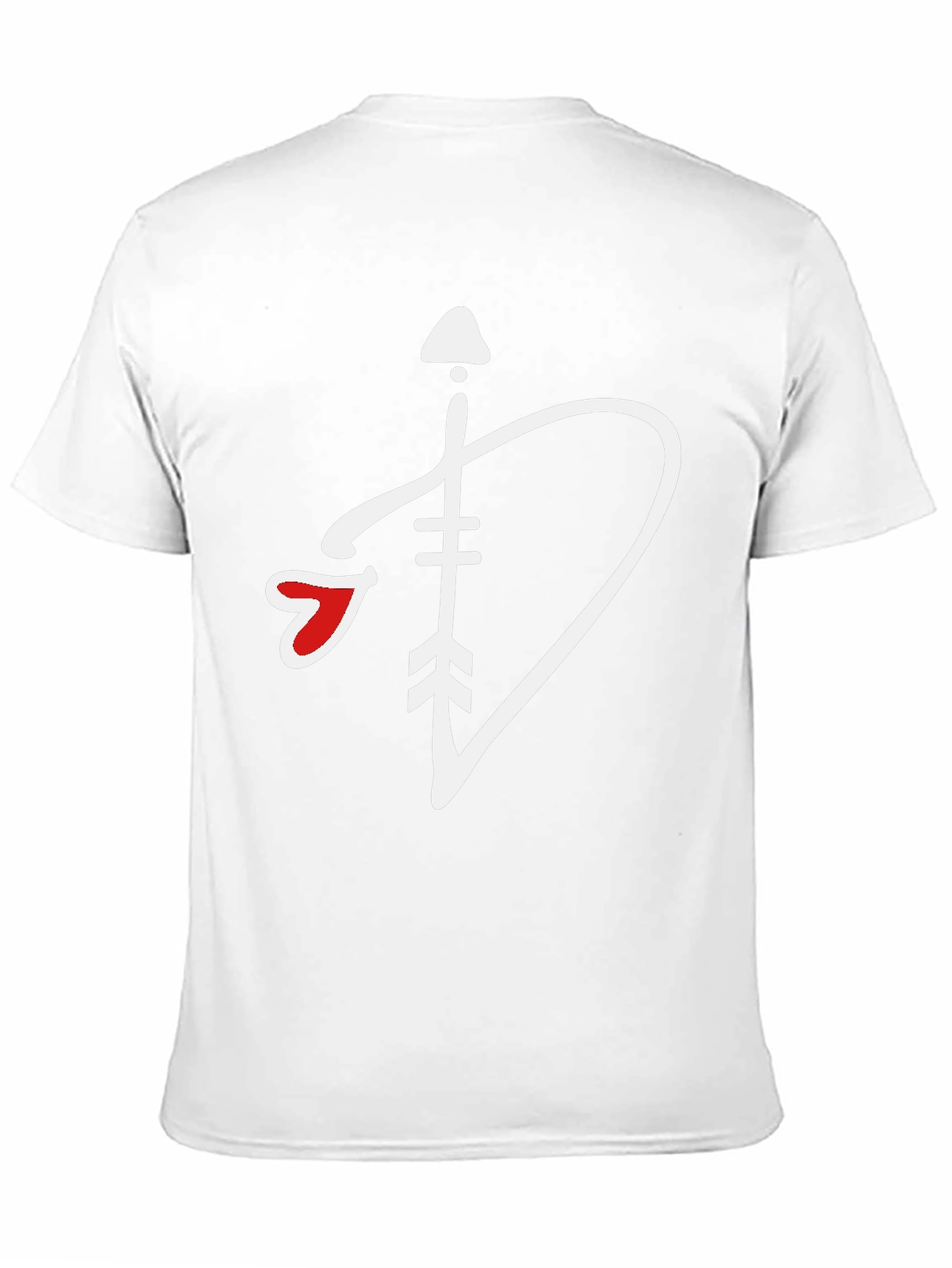Arrow Heart Graphic Tee - Black Cotton T-Shirt