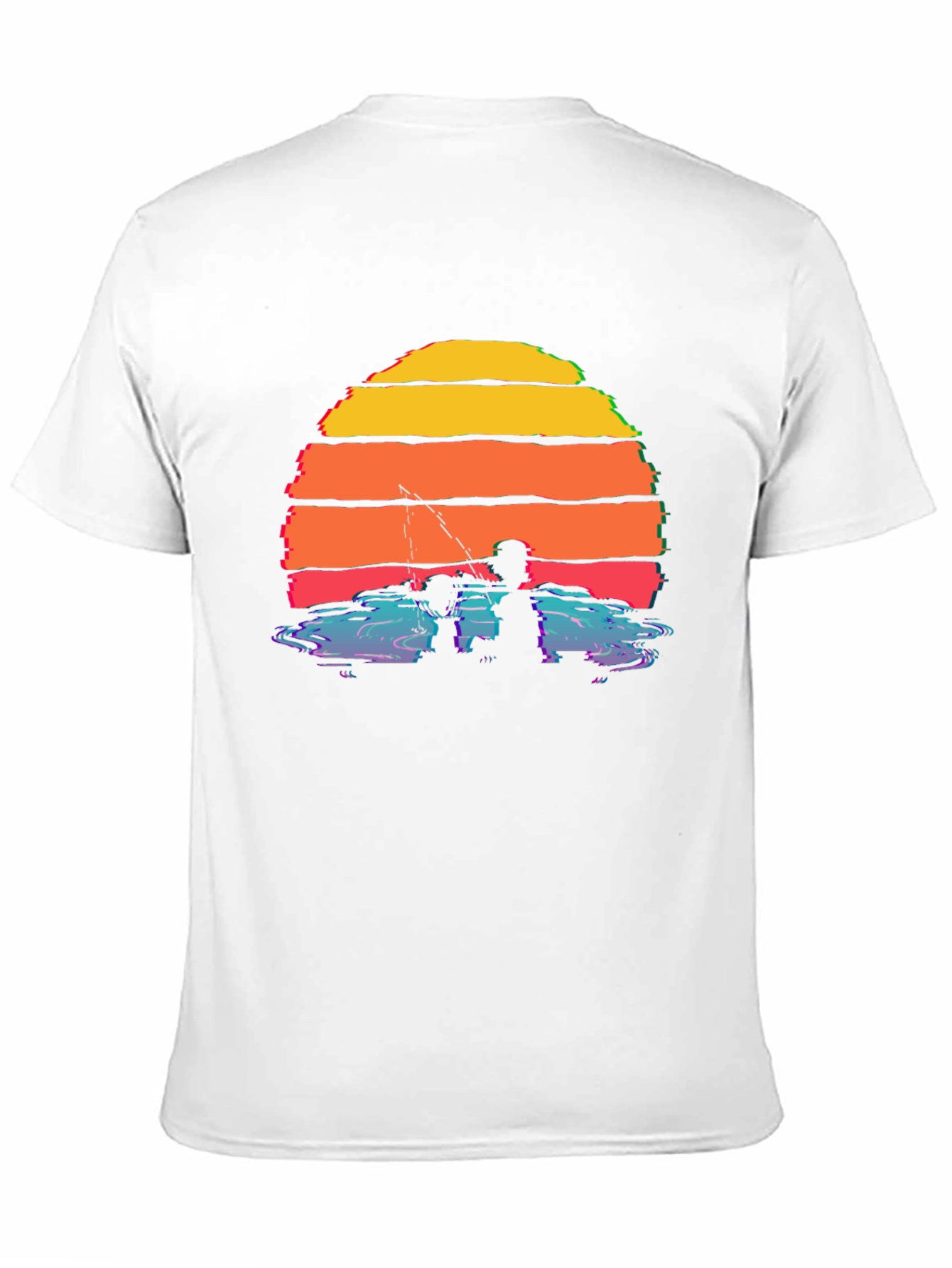 Sunset Fishing Silhouette T-Shirt