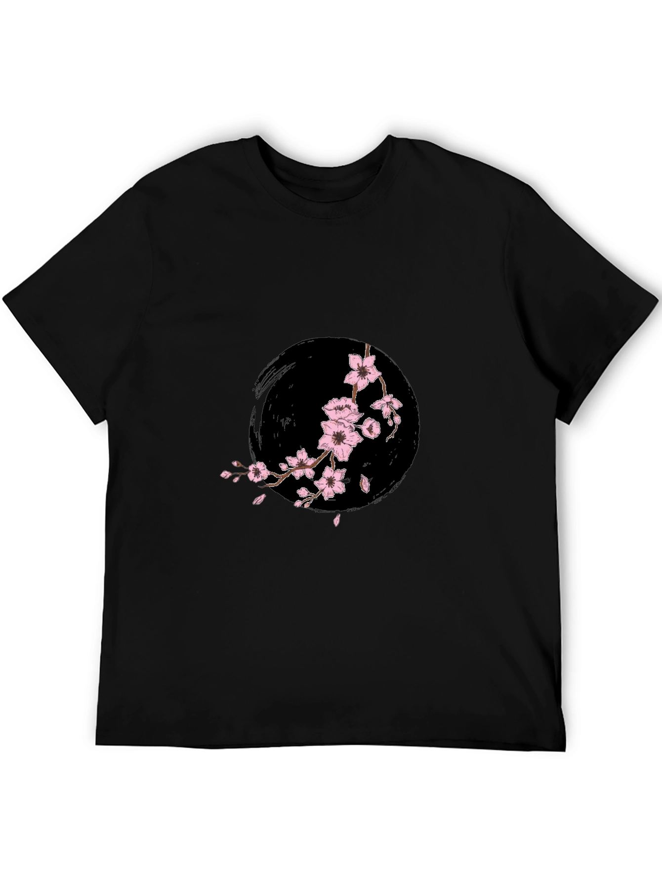 Black Cherry Blossom Graphic T-Shirt