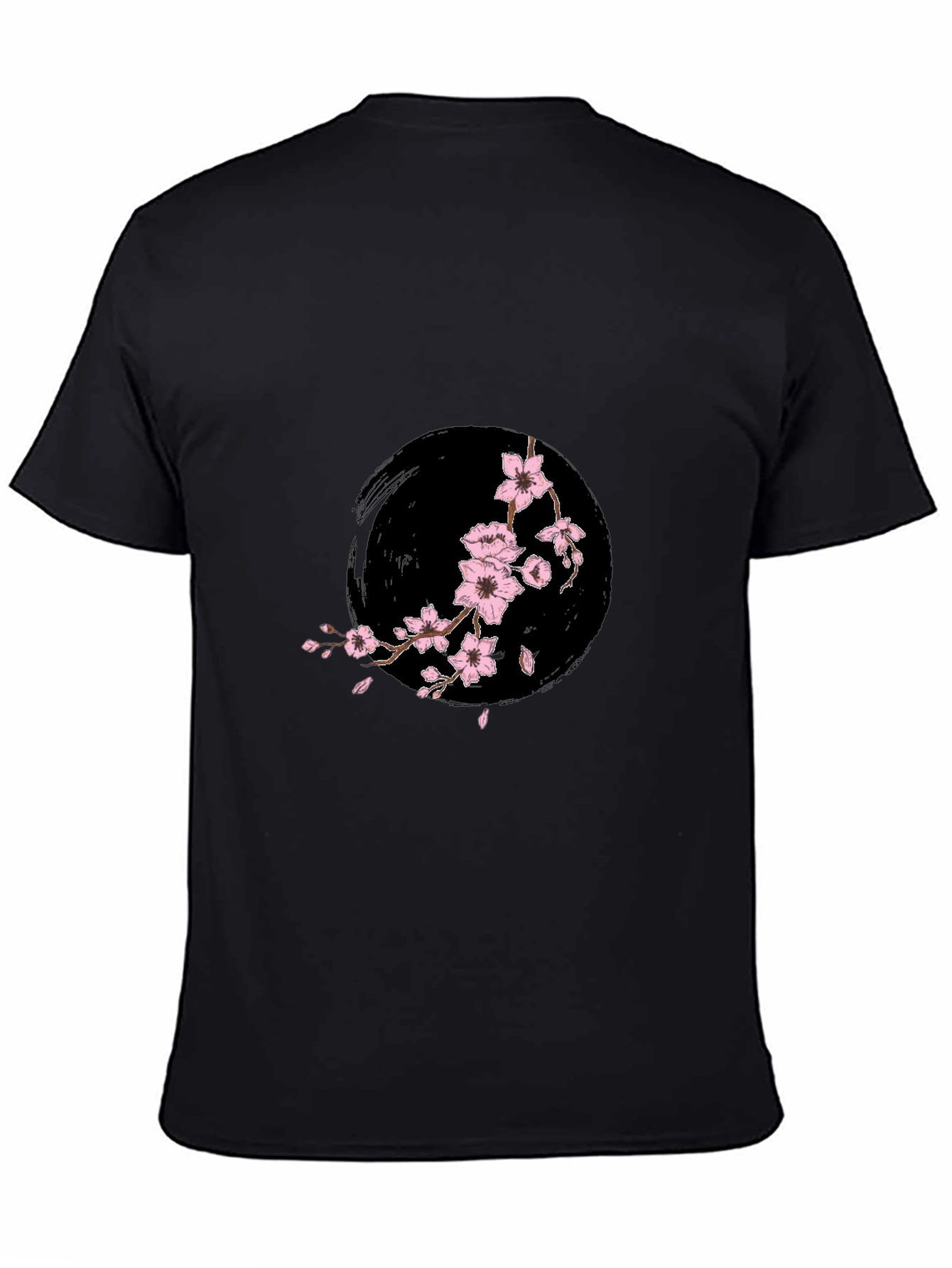 Black Cherry Blossom Graphic T-Shirt