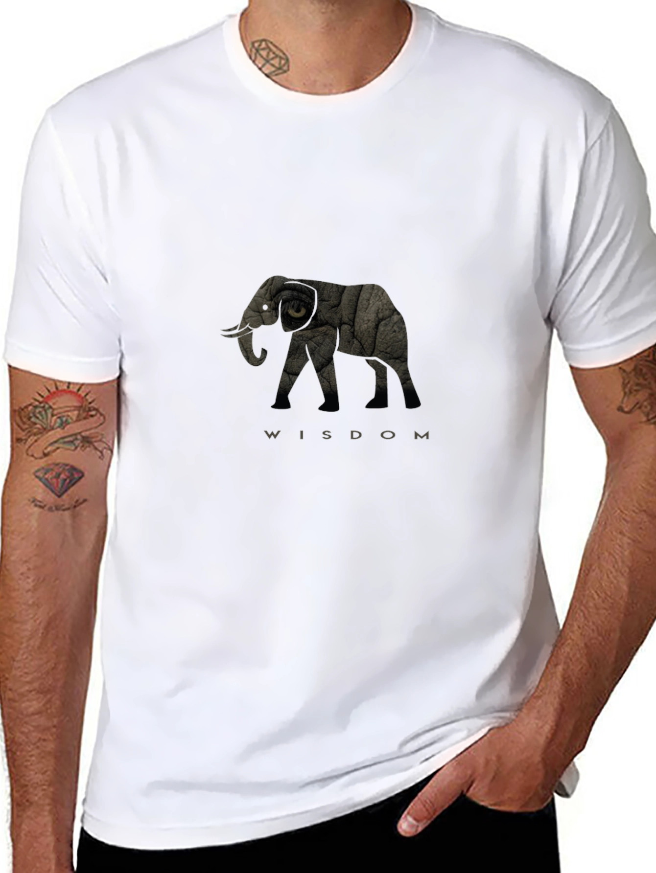 Elephant Wisdom Graphic Tee - Soft Cotton Blend