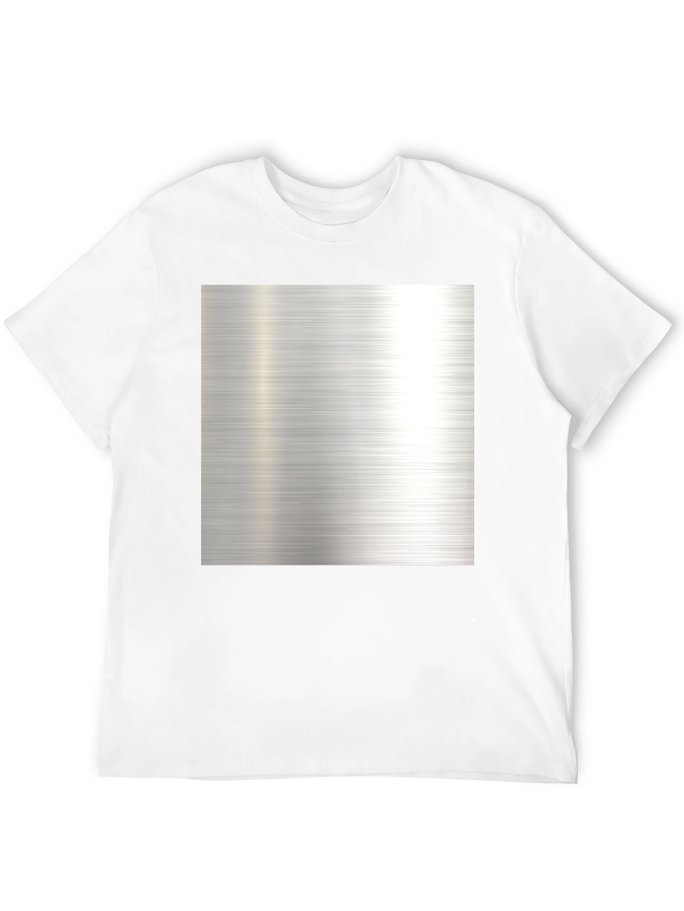 Metal Texture Print Black T-Shirt