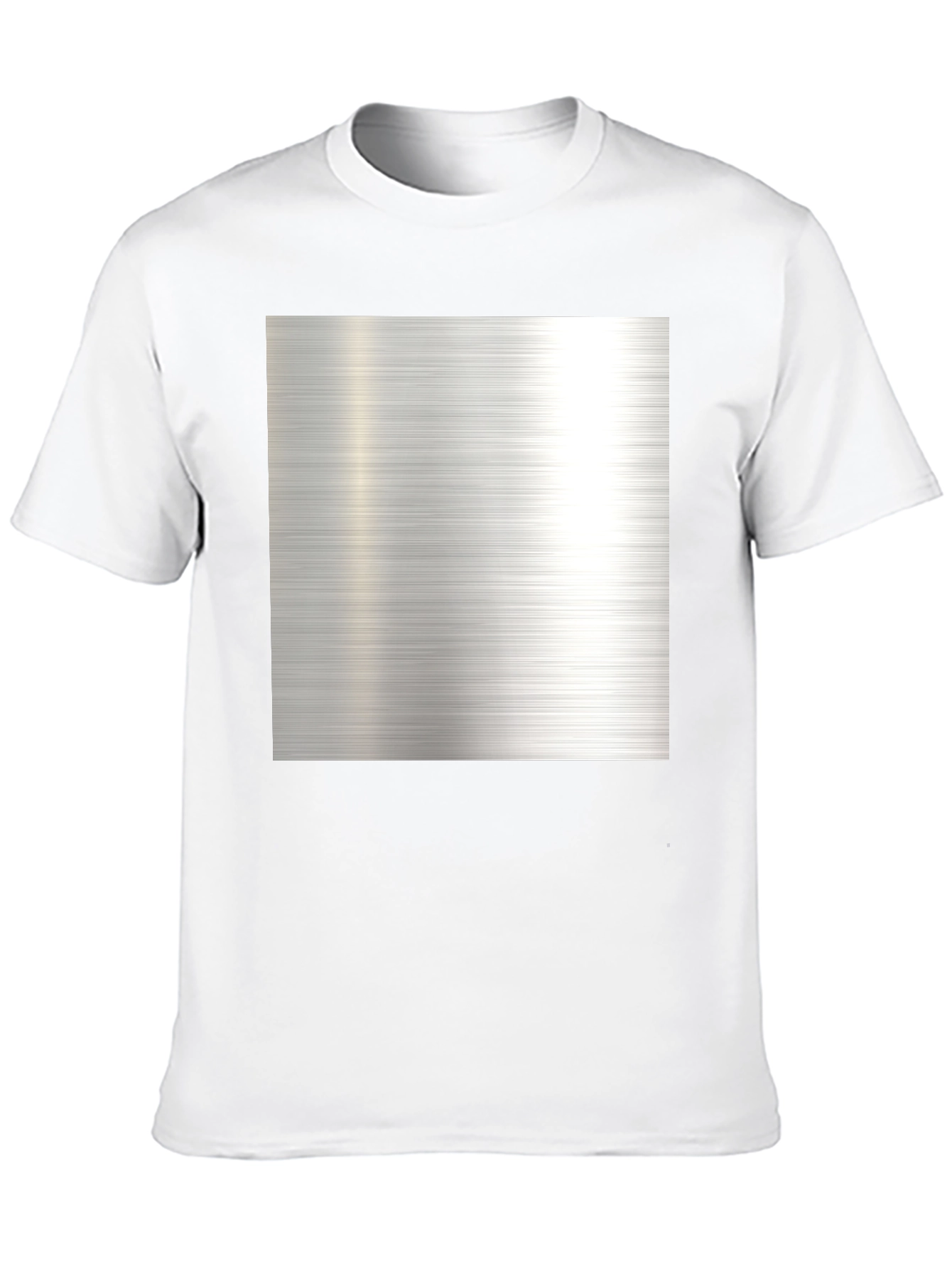 Metal Texture Print Black T-Shirt