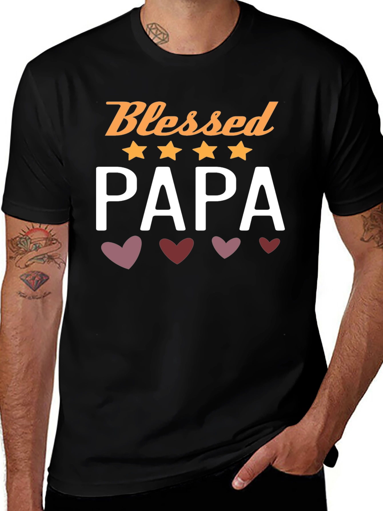 Blessed Papa T-Shirt - Fathers Day Gift