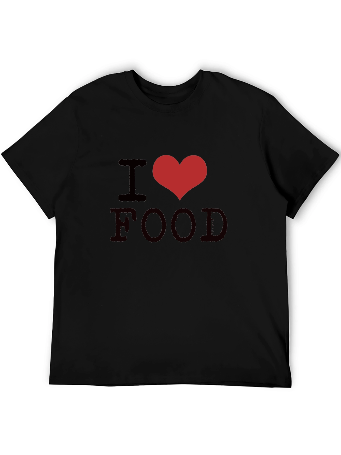 I Heart Food Graphic Tee - Unisex Black T-Shirt