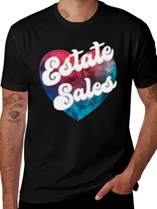 Estate Sales Heart Graphic Tee - Black