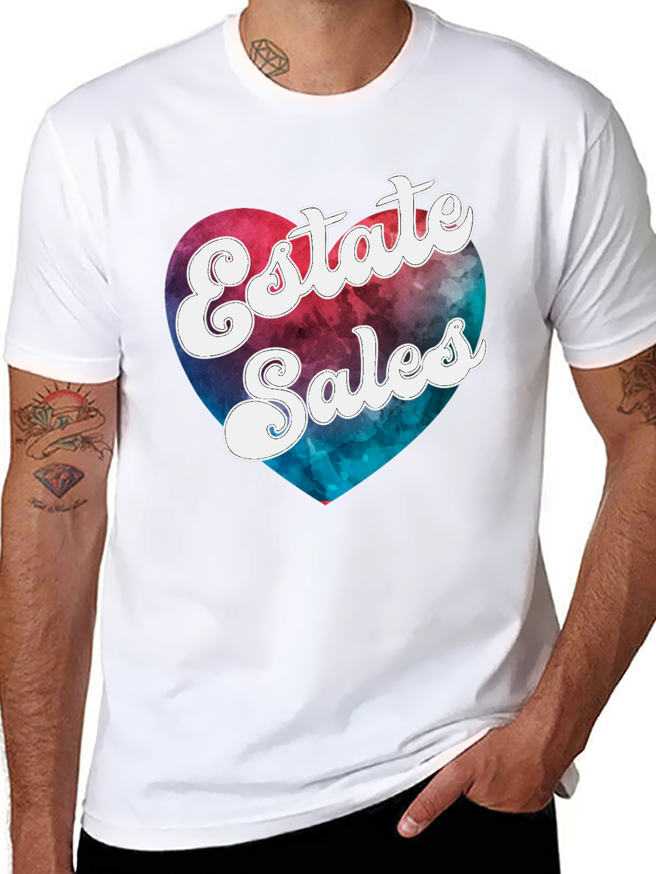 Estate Sales Heart Graphic Tee - Black