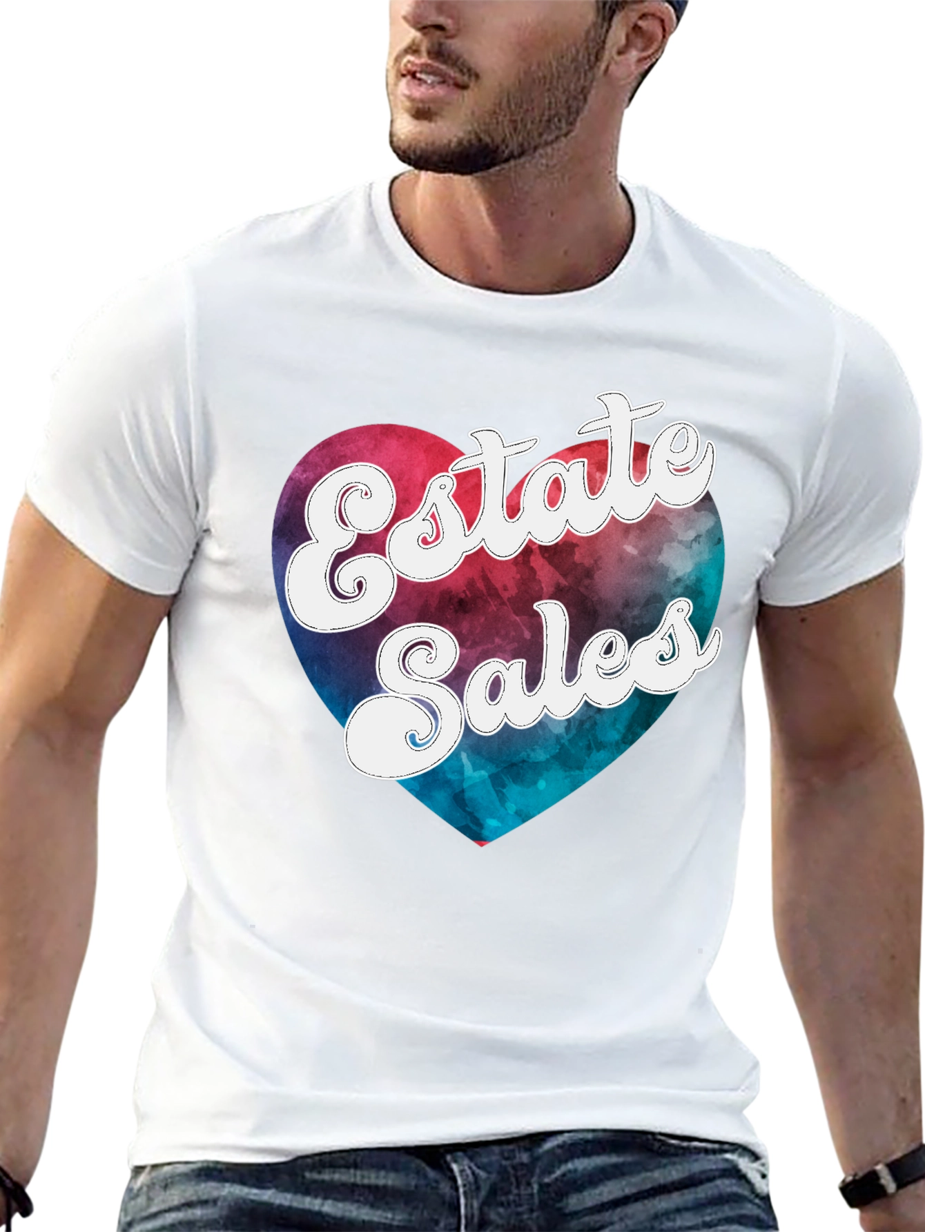 Estate Sales Heart Graphic Tee - Black