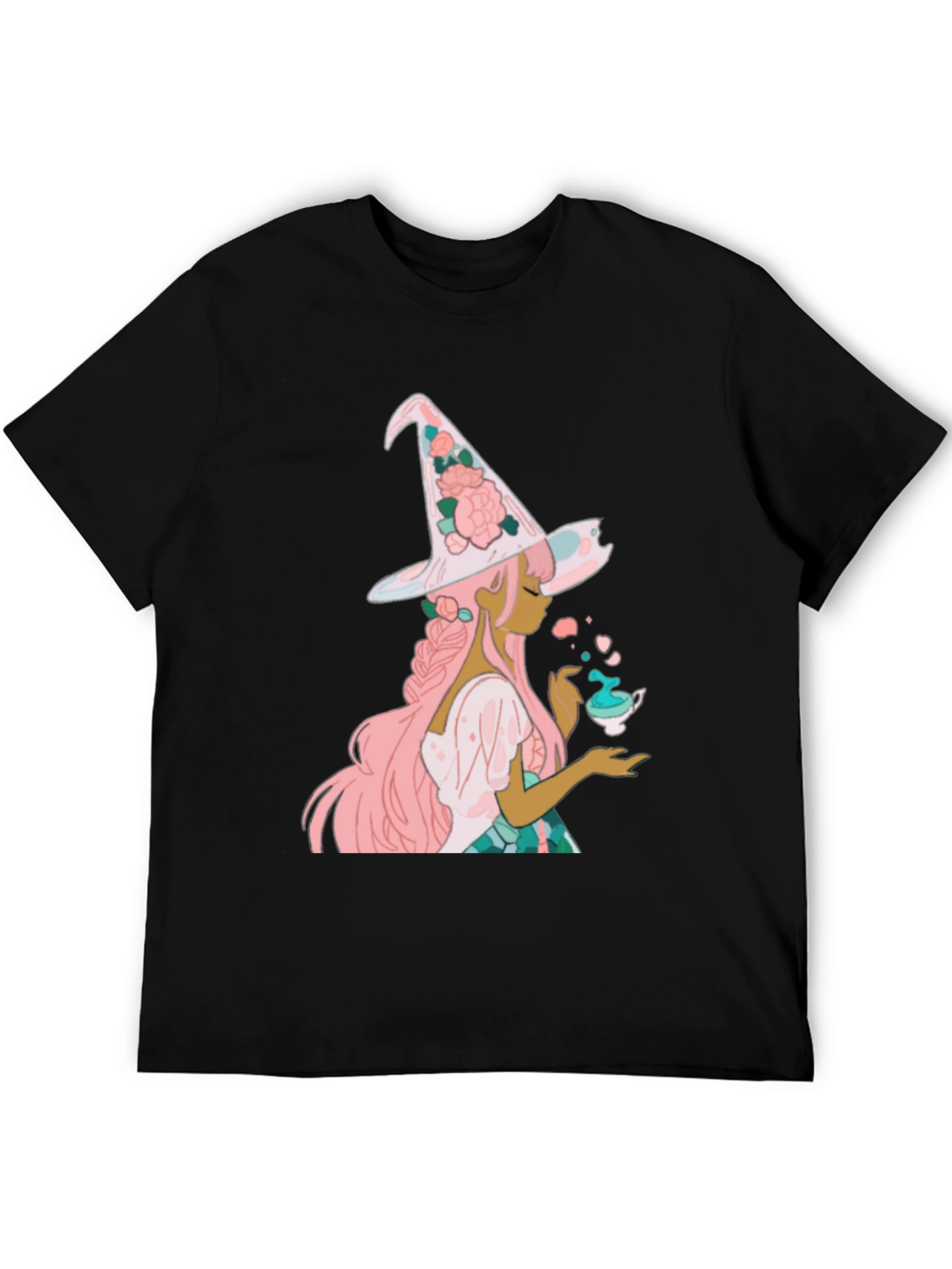 Witch With Tea Cup Graphic Tee