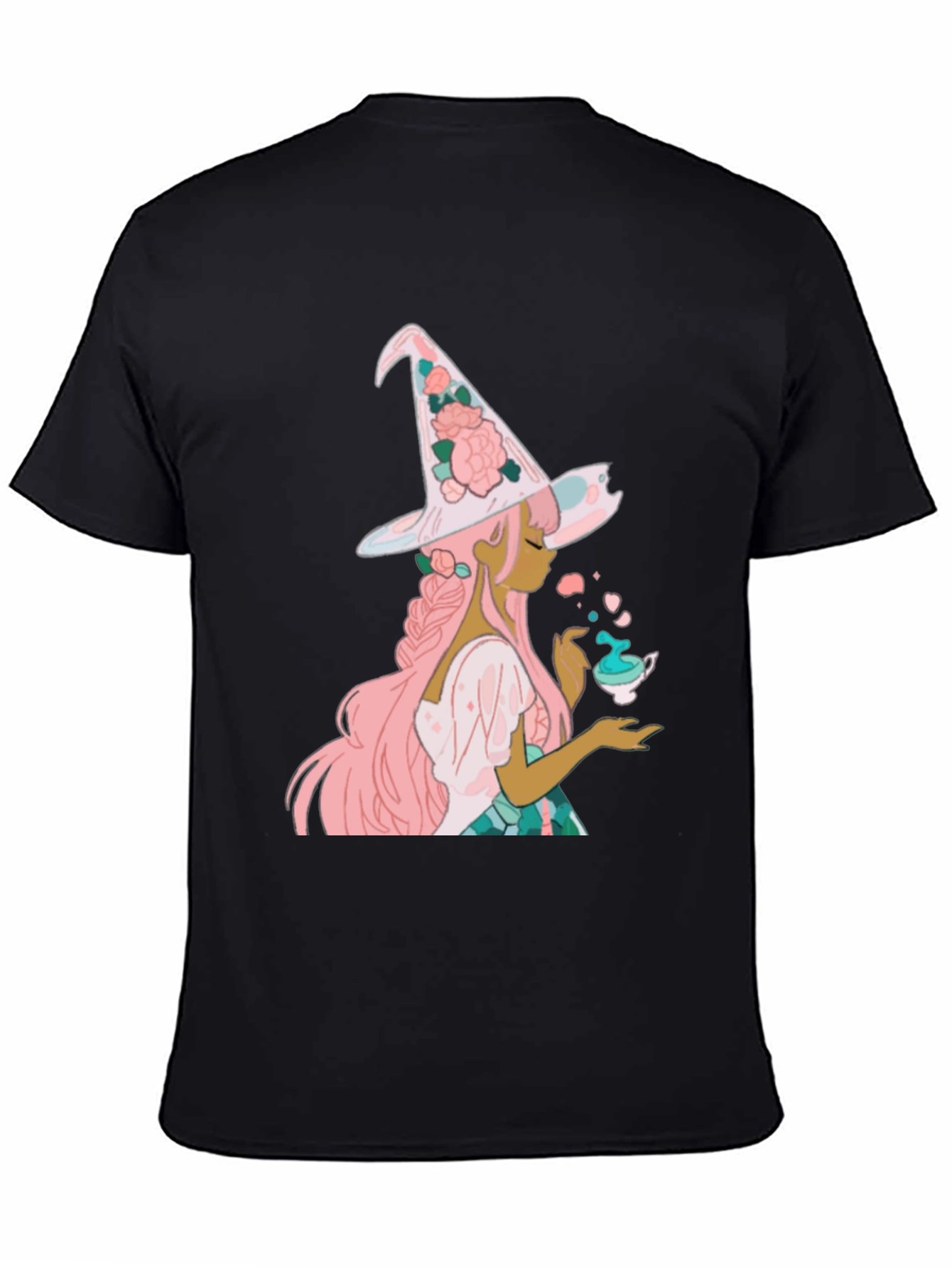 Witch With Tea Cup Graphic Tee