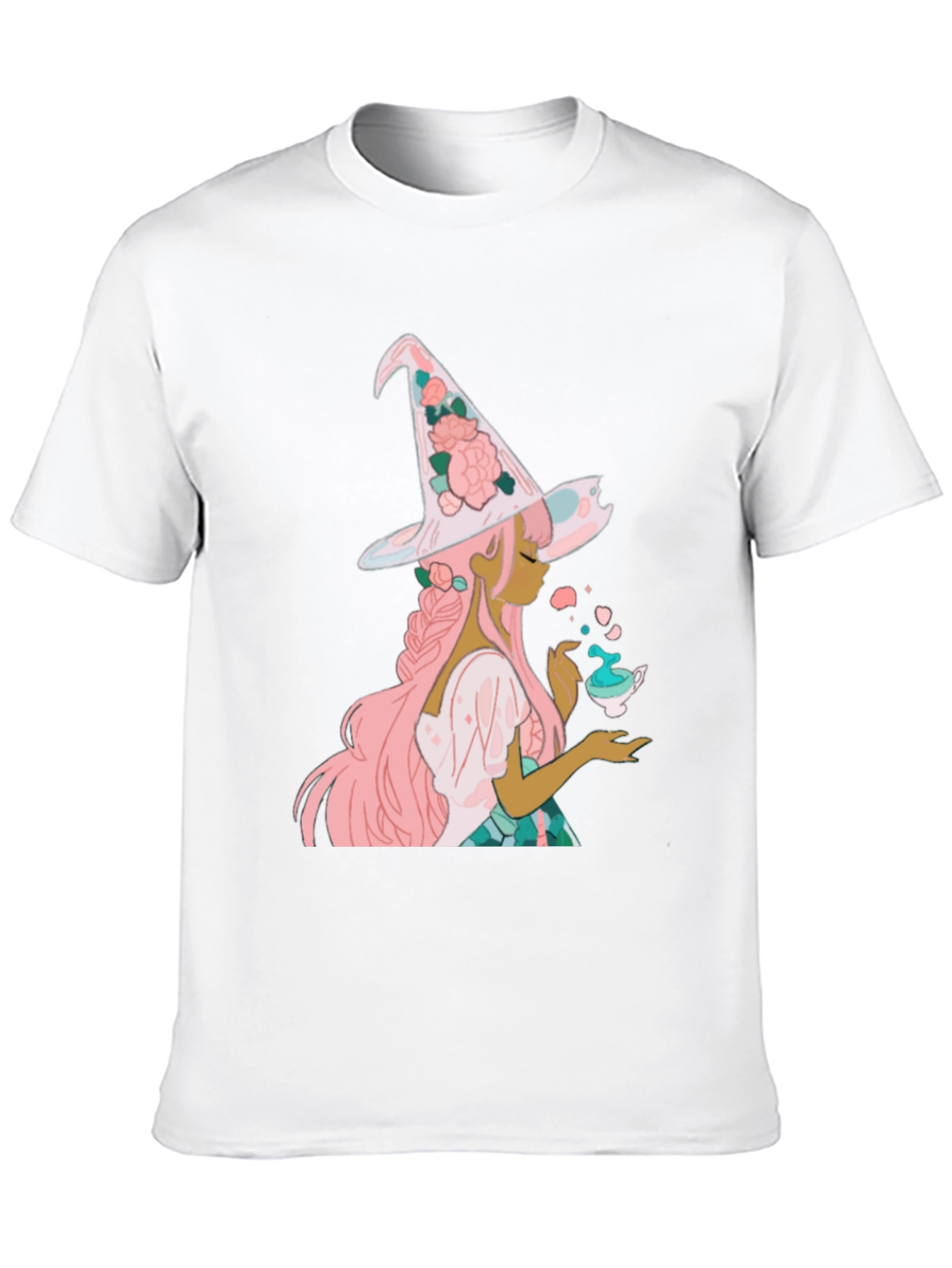 Witch With Tea Cup Graphic Tee