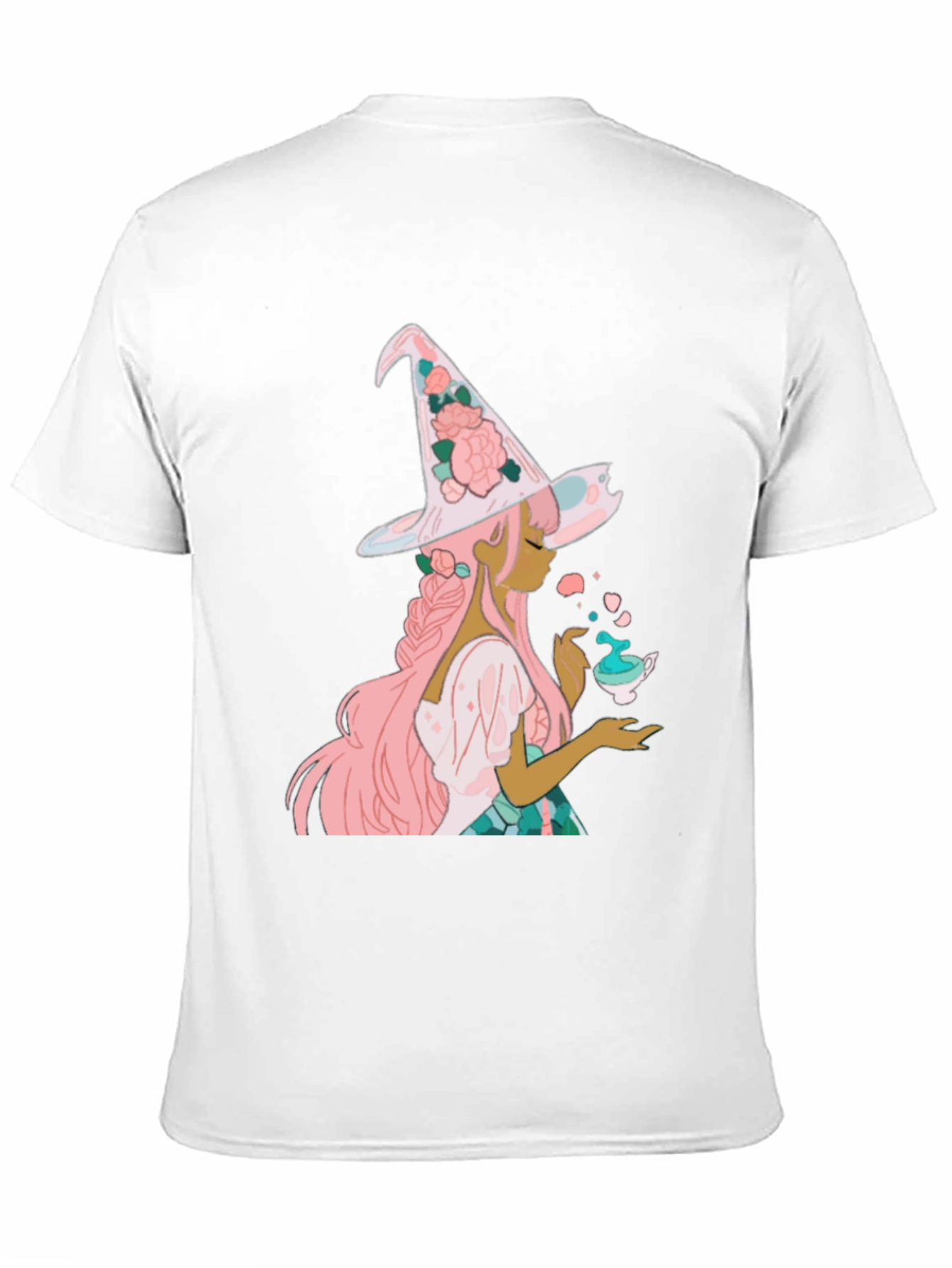 Witch With Tea Cup Graphic Tee