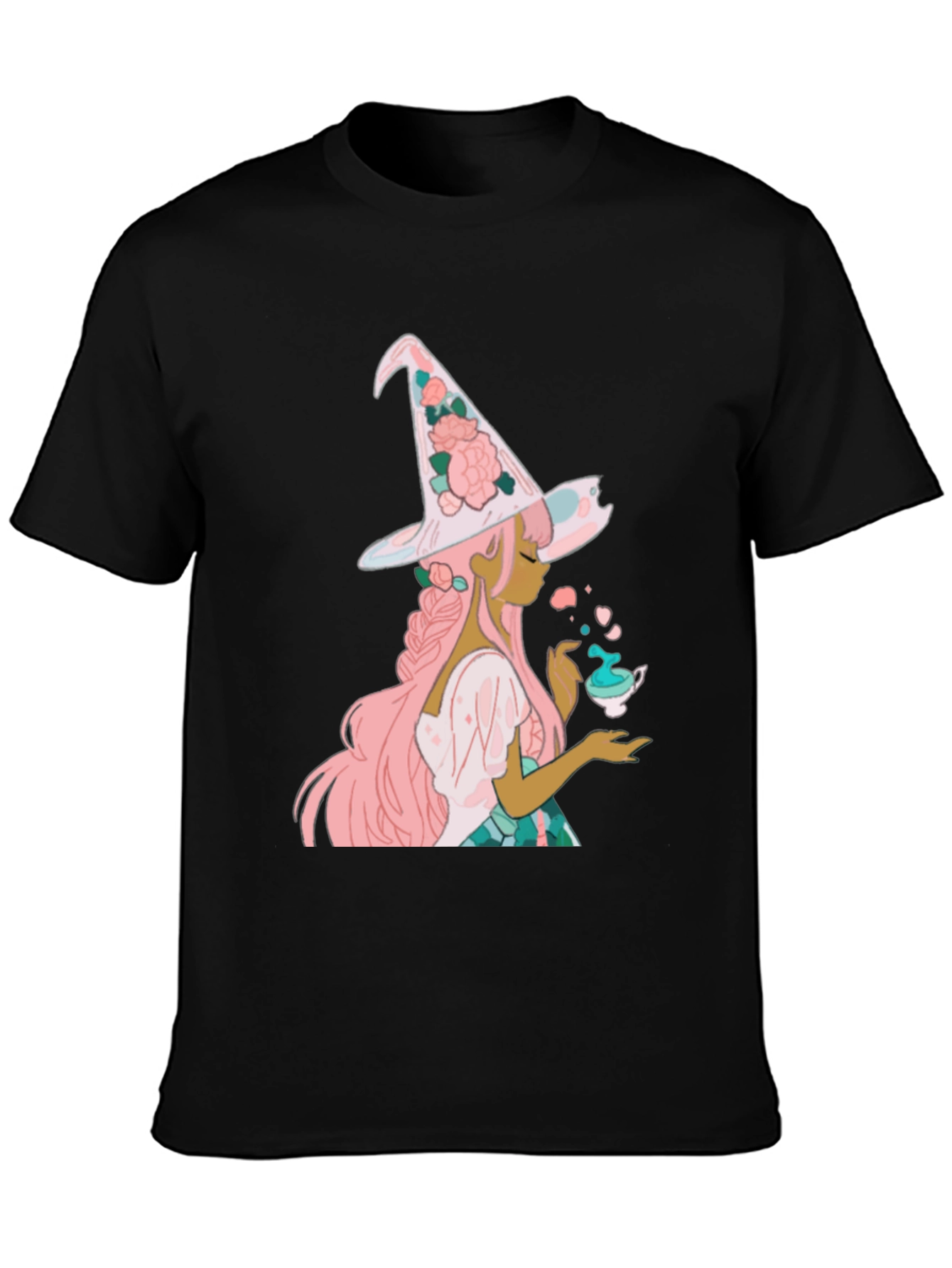 Witch With Tea Cup Graphic Tee