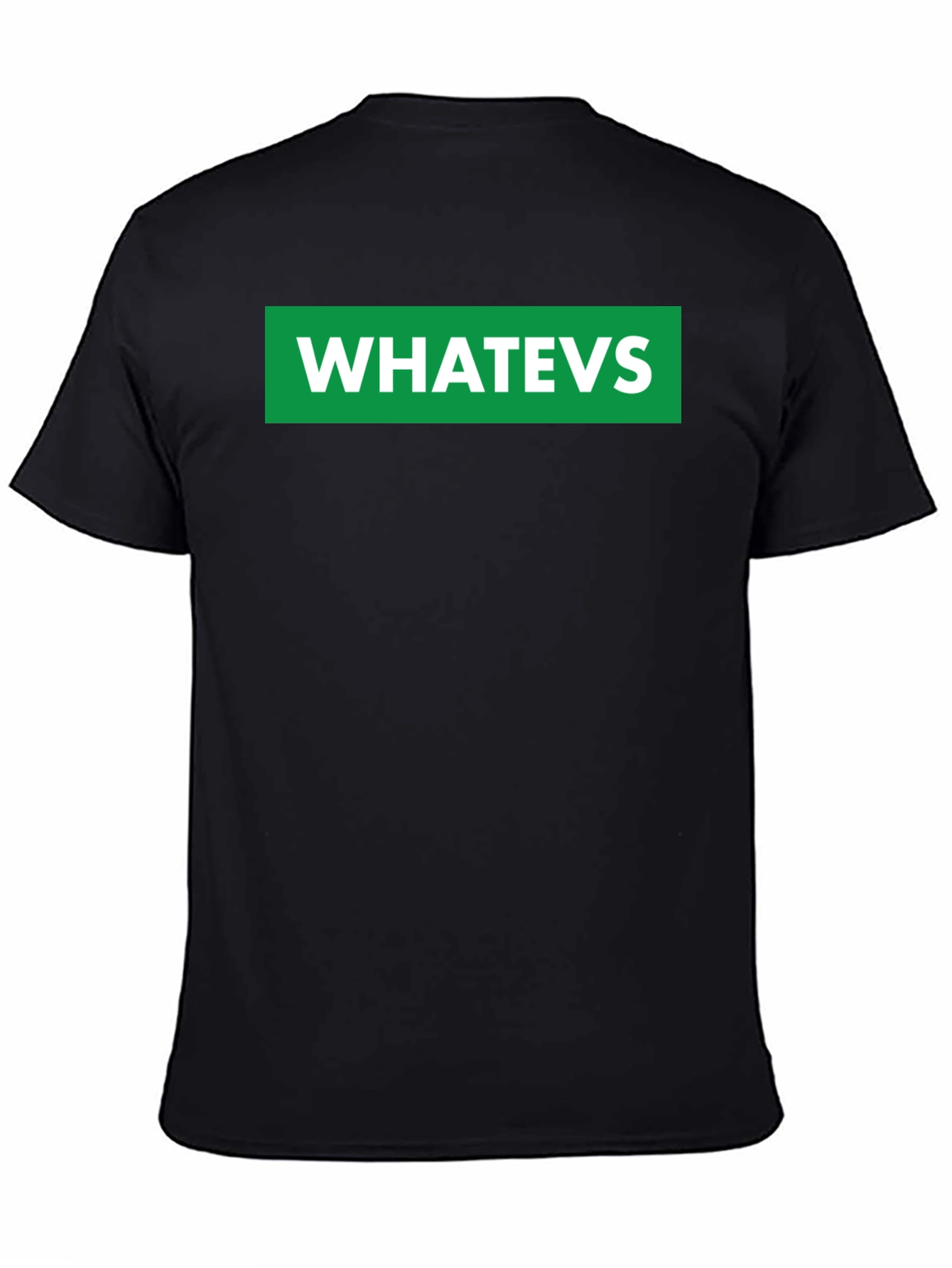 WHATEVS Graphic Tee - Black Crew Neck T-Shirt