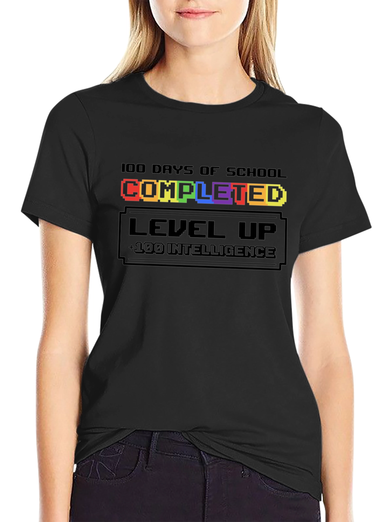 100 Days of School Completed Level Up T-Shirt