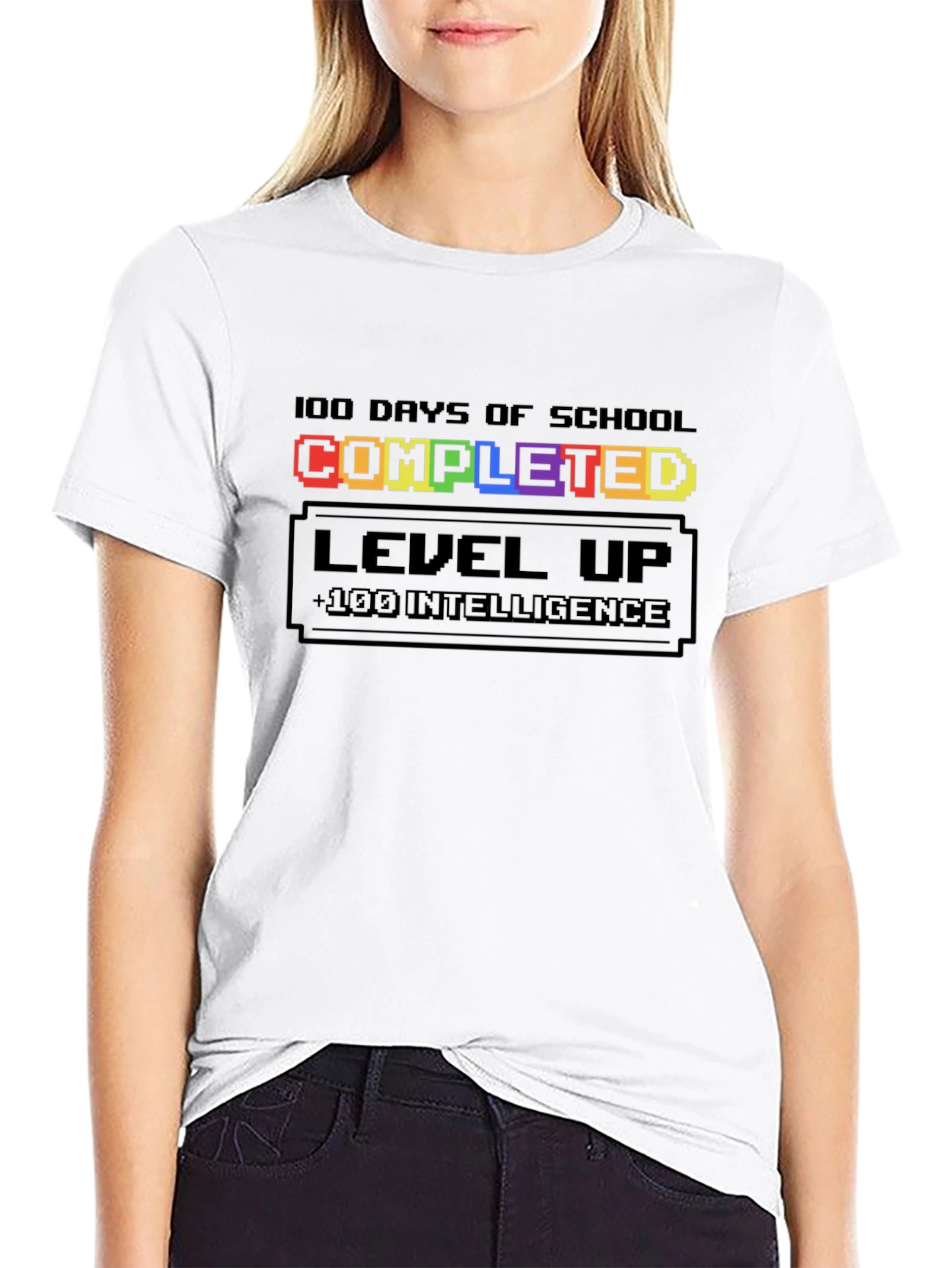 100 Days of School Completed Level Up T-Shirt