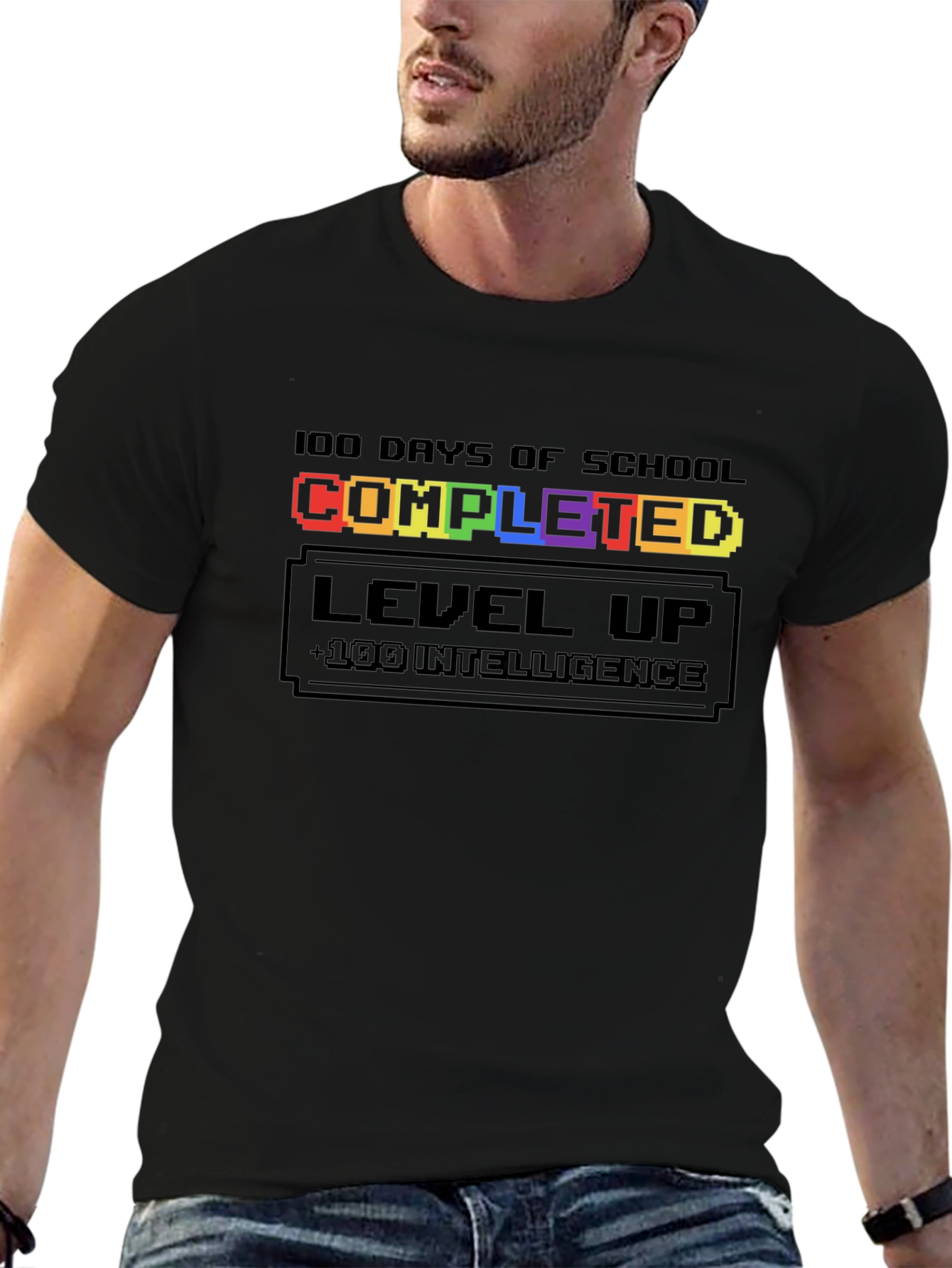 100 Days of School Completed Level Up T-Shirt