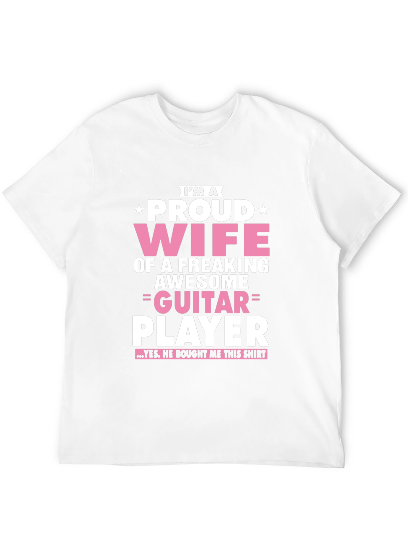 Proud Wife of Guitar Player Black T-Shirt