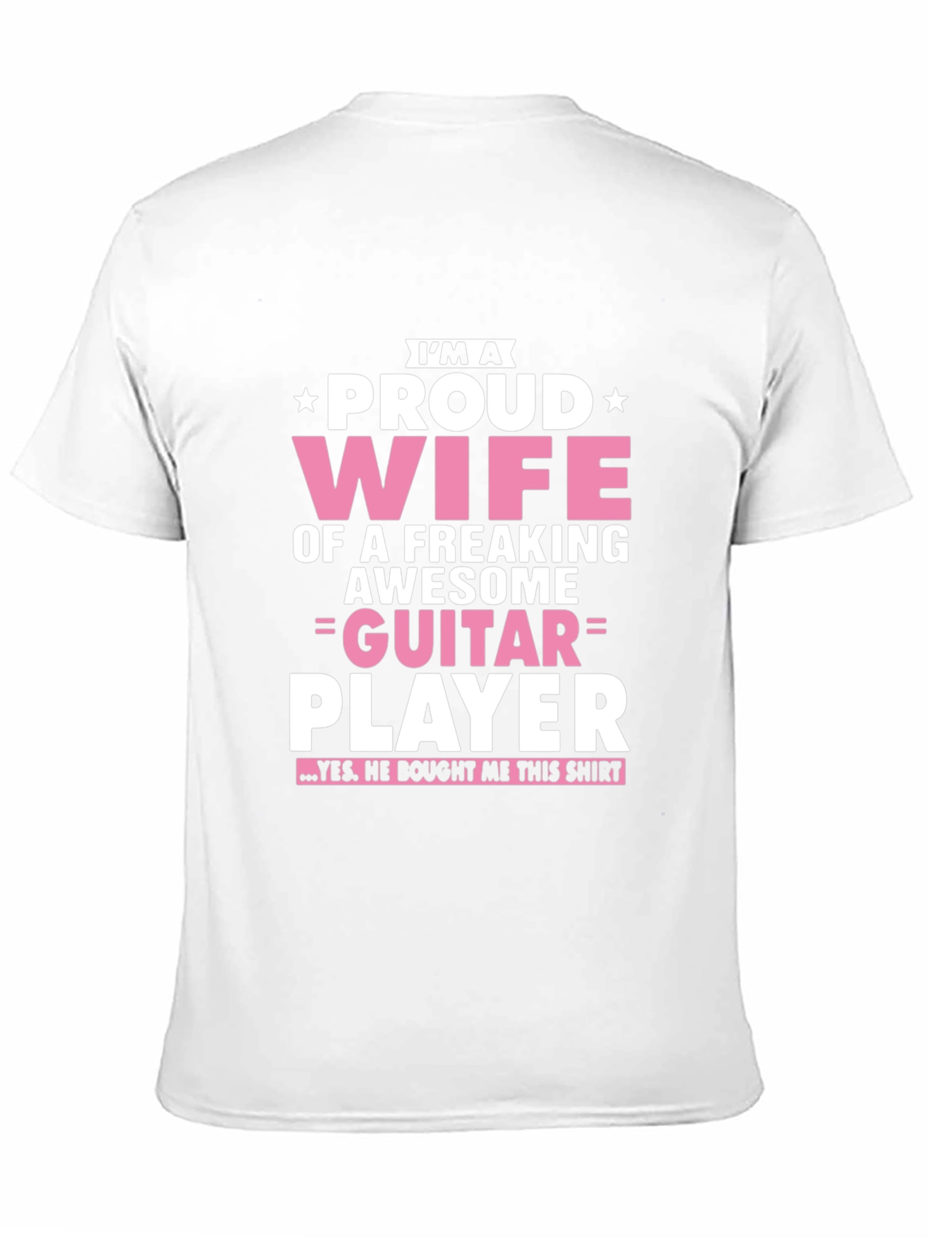 Proud Wife of Guitar Player Black T-Shirt