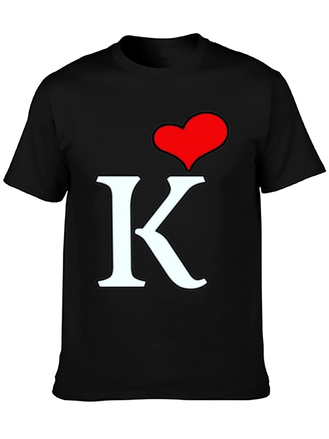 I Heart K T-Shirt - Black Cotton Tee