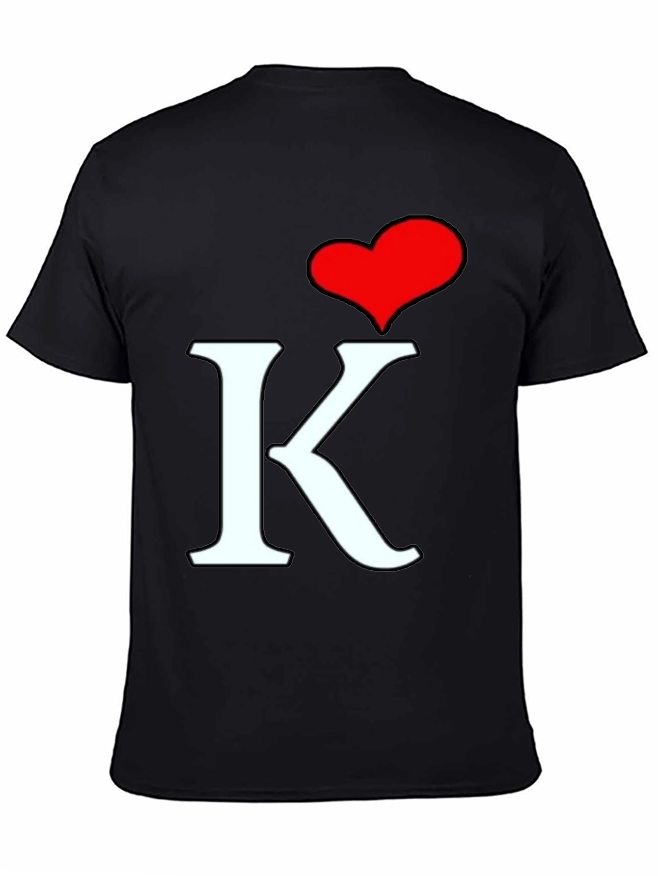 I Heart K T-Shirt - Black Cotton Tee
