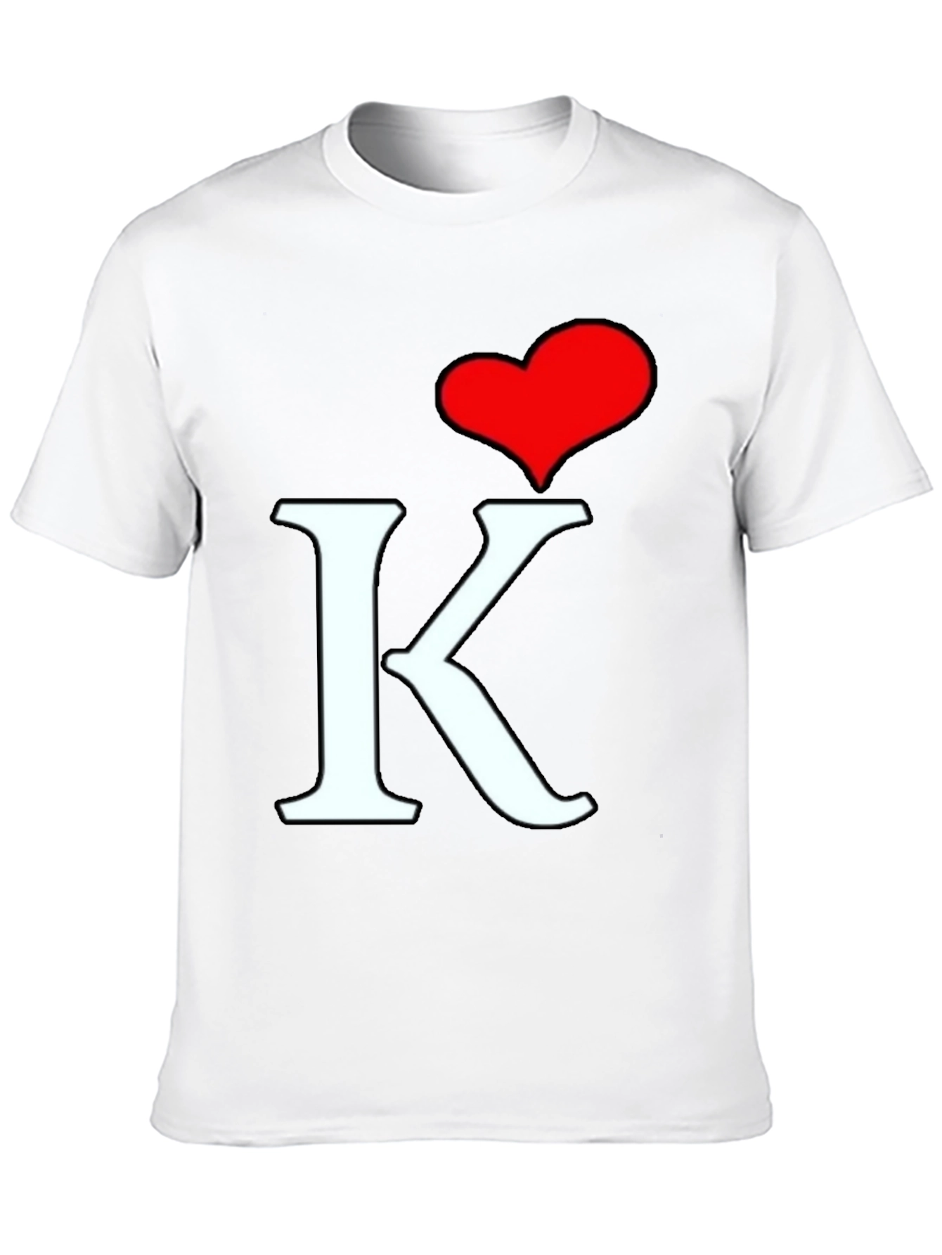 I Heart K T-Shirt - Black Cotton Tee