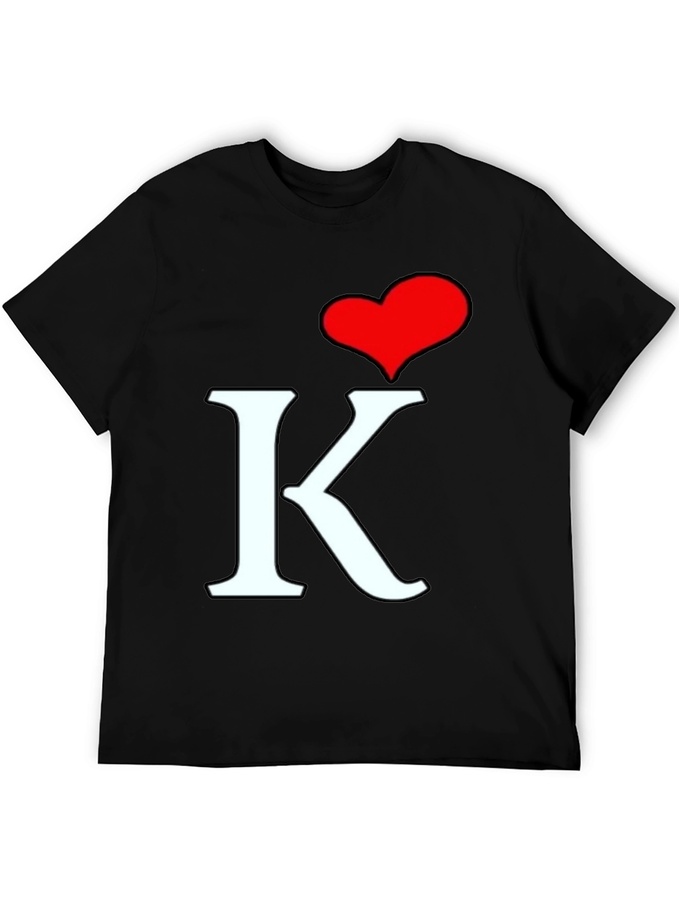 I Heart K T-Shirt - Black Cotton Tee