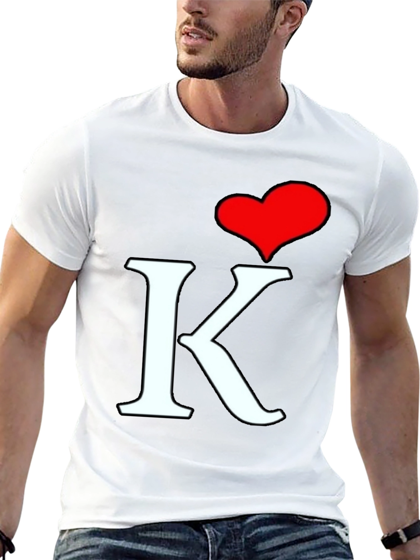 I Heart K T-Shirt - Black Cotton Tee