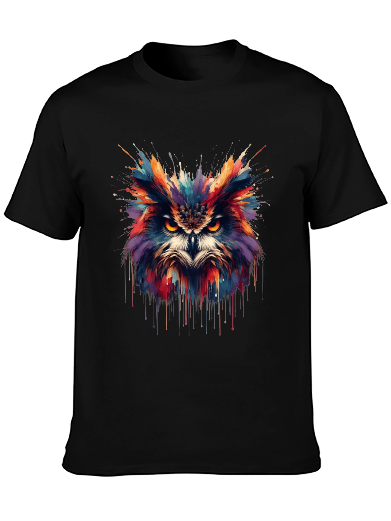Colorful Owl Splash T-Shirt