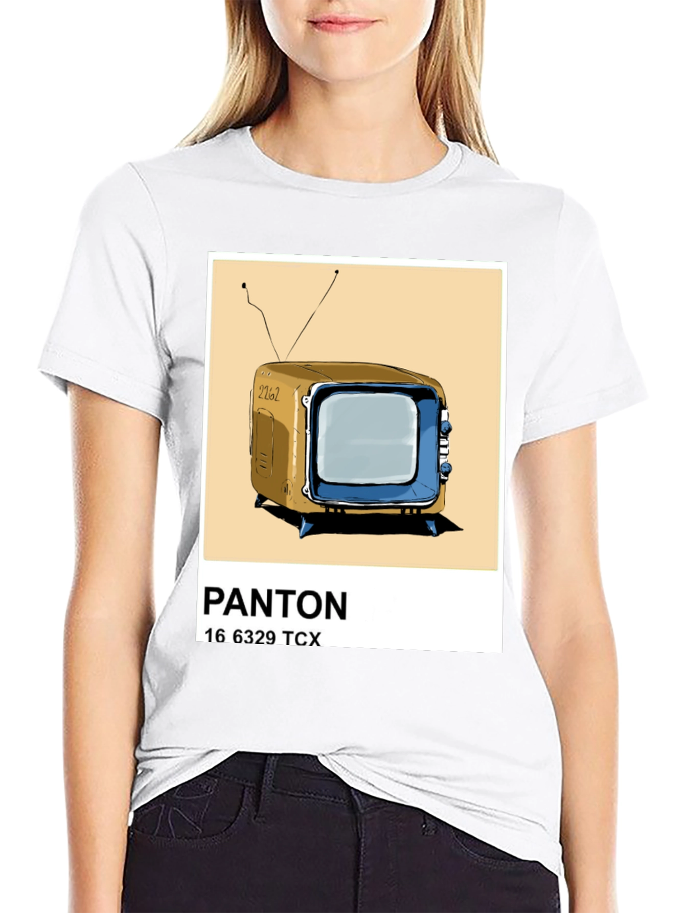 Retro TV Pantone T-Shirt - Nostalgic Style