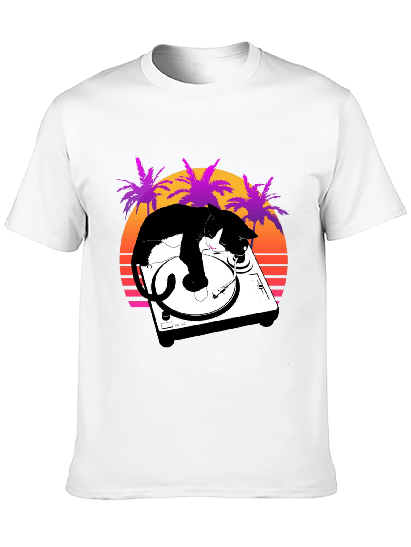 Cool Cat DJ Graphic T-Shirt