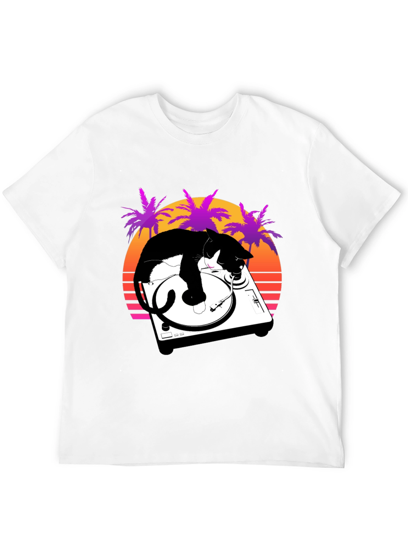 Cool Cat DJ Graphic T-Shirt
