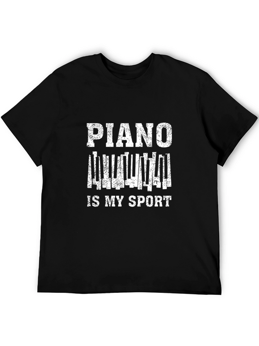 Piano Is My Sport Graphic Tee - Musician Novelty Shirt