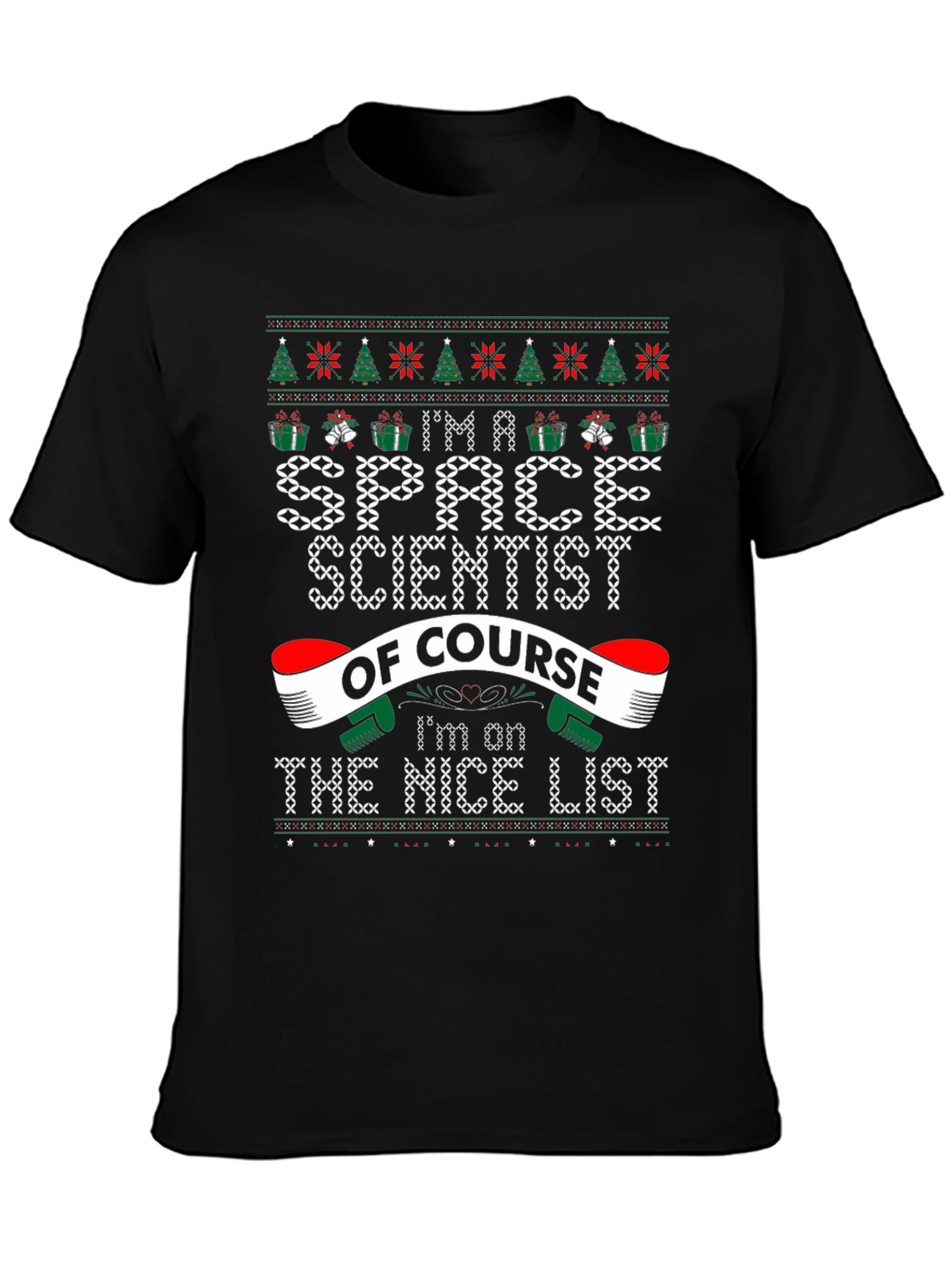 Space Scientist Ugly Christmas Sweater T-Shirt