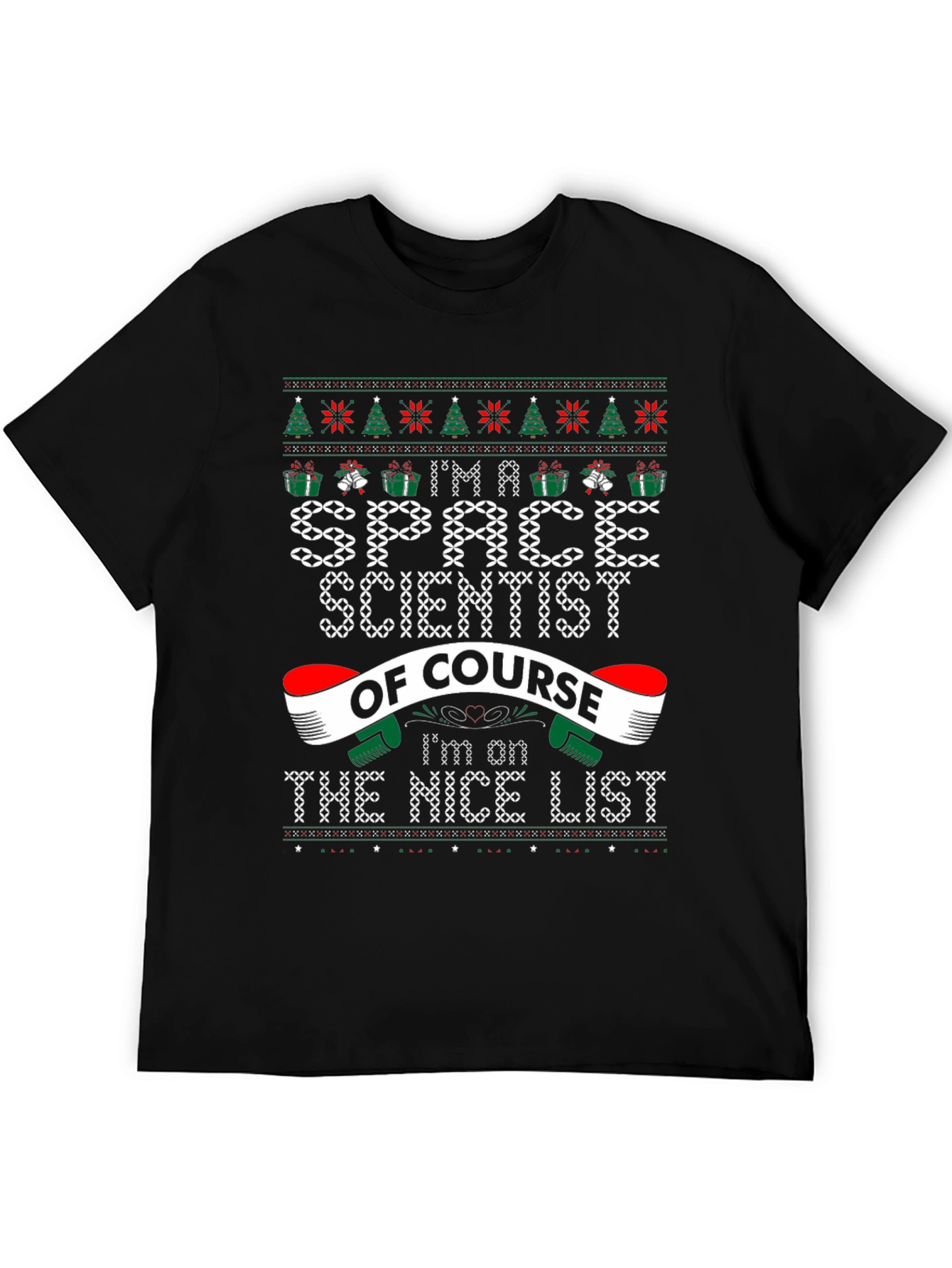 Space Scientist Ugly Christmas Sweater T-Shirt