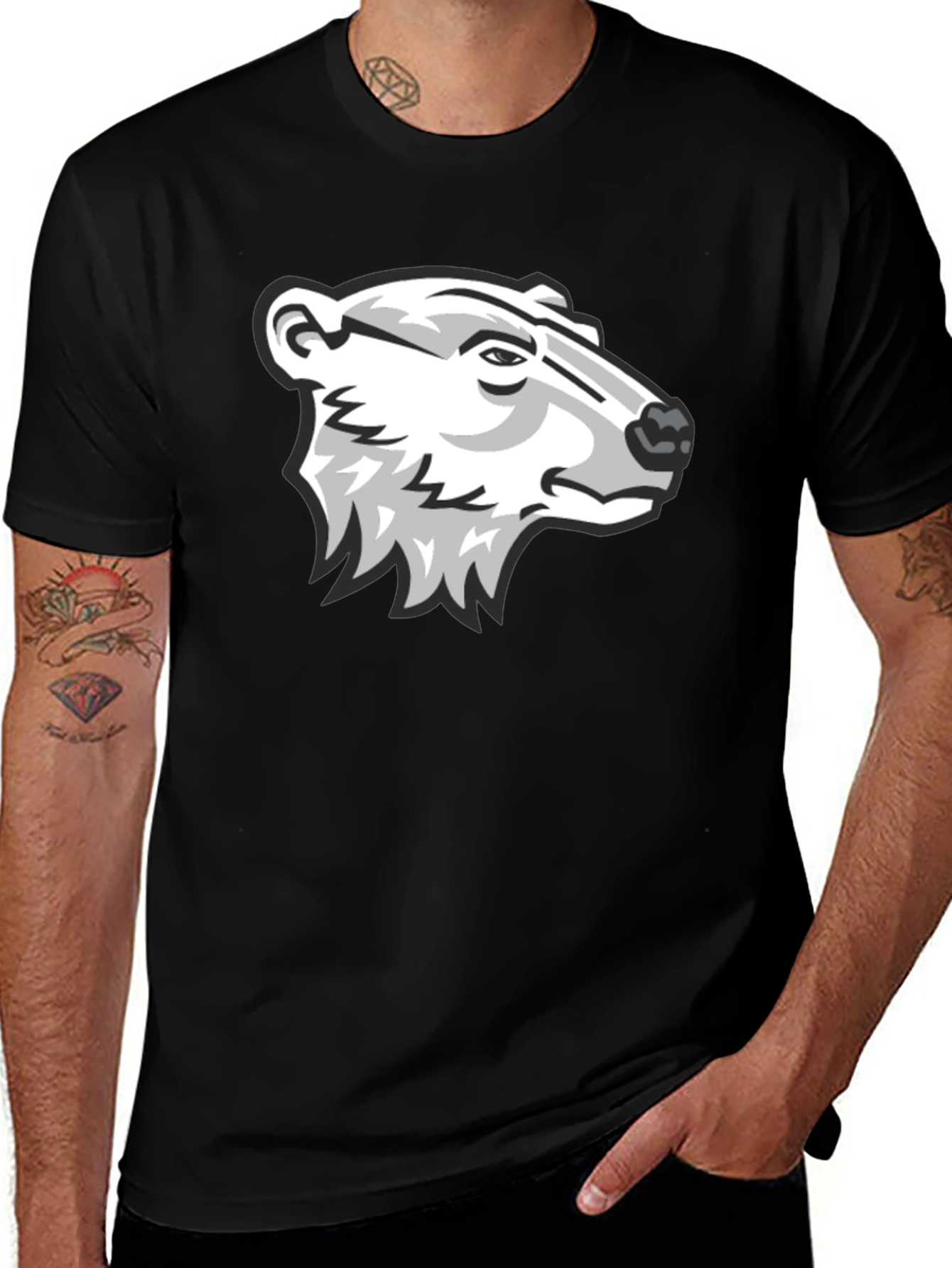 Bear Graphic Black T-Shirt