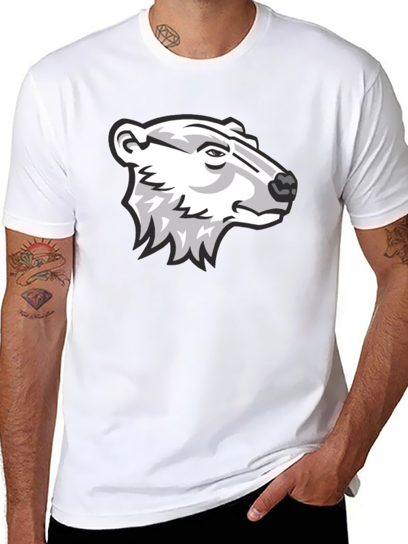 Bear Graphic Black T-Shirt