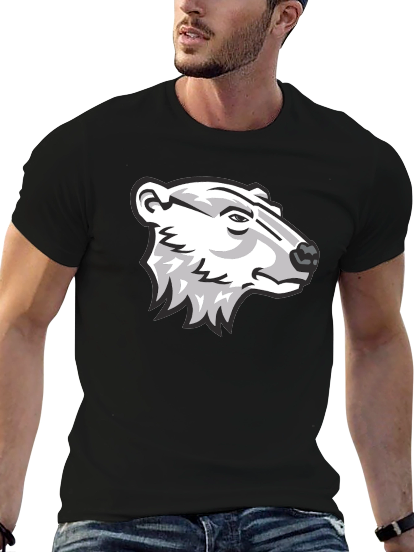 Bear Graphic Black T-Shirt