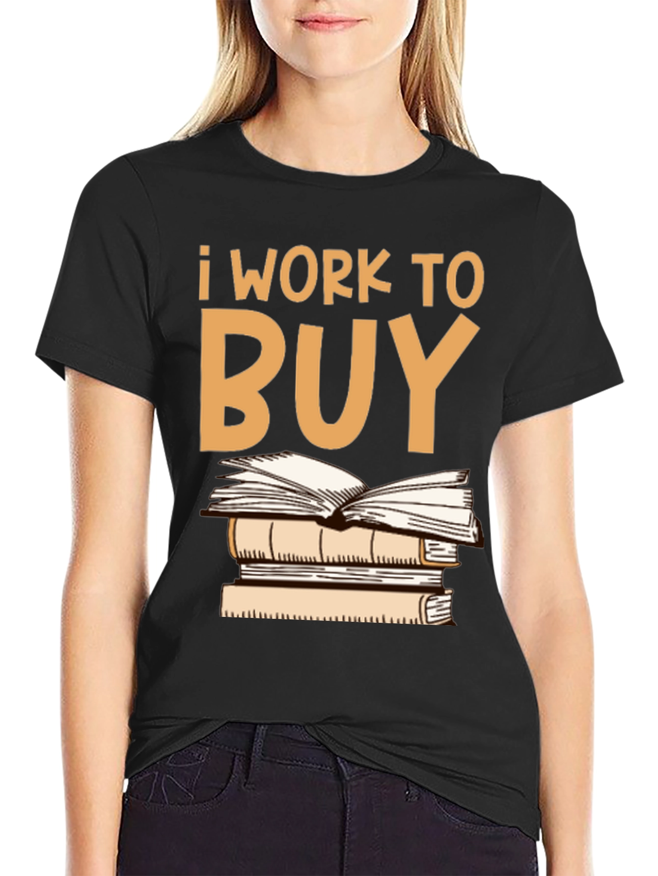 I Work To Buy Books Graphic Tee