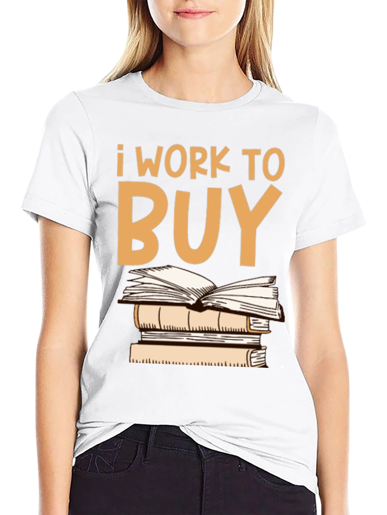 I Work To Buy Books Graphic Tee