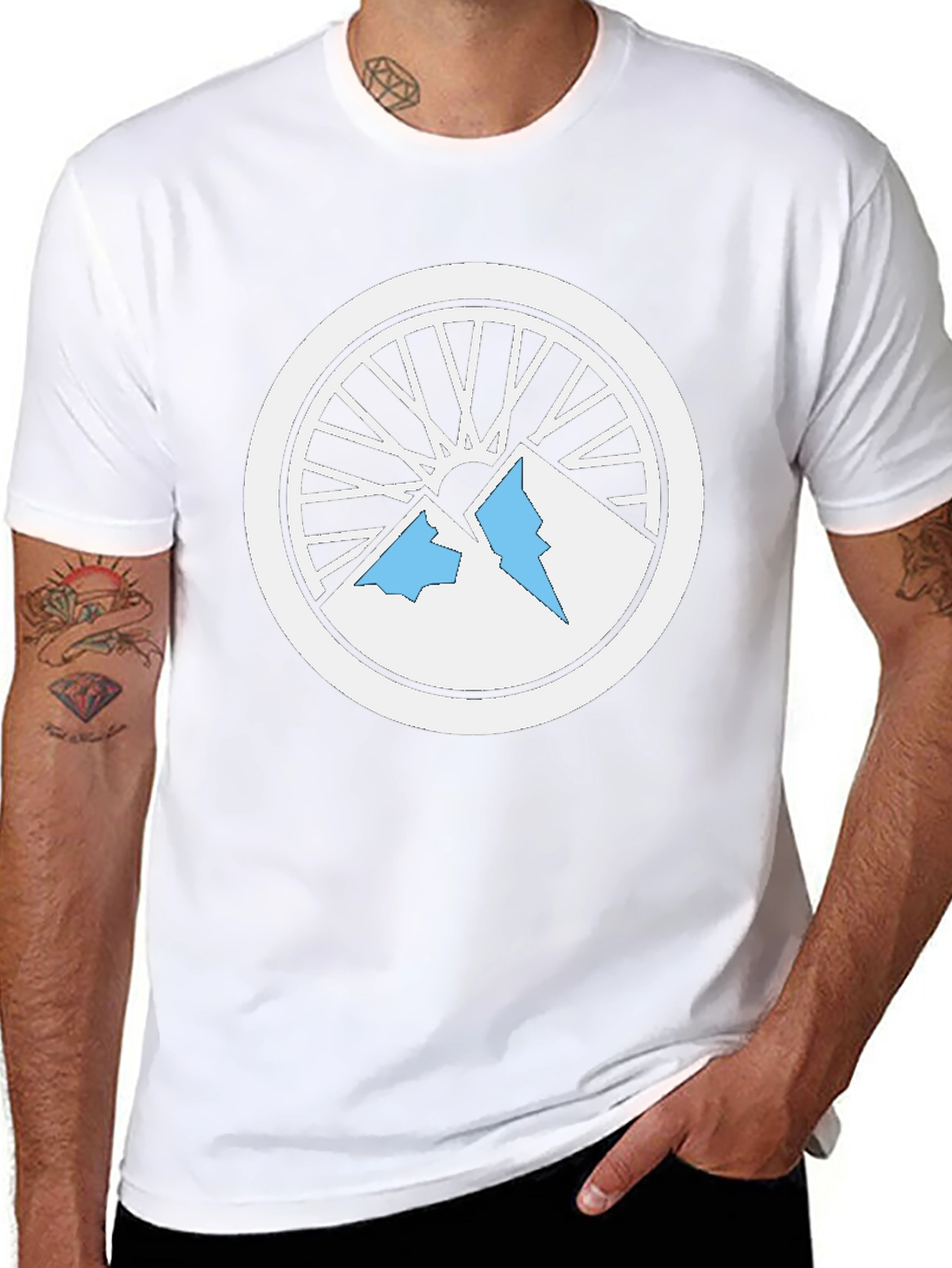 Mountain Bike Wheel Graphic Tee - Black