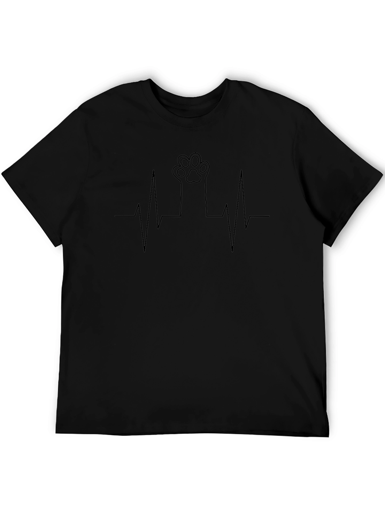 Cat Paw Heartbeat Graphic Tee