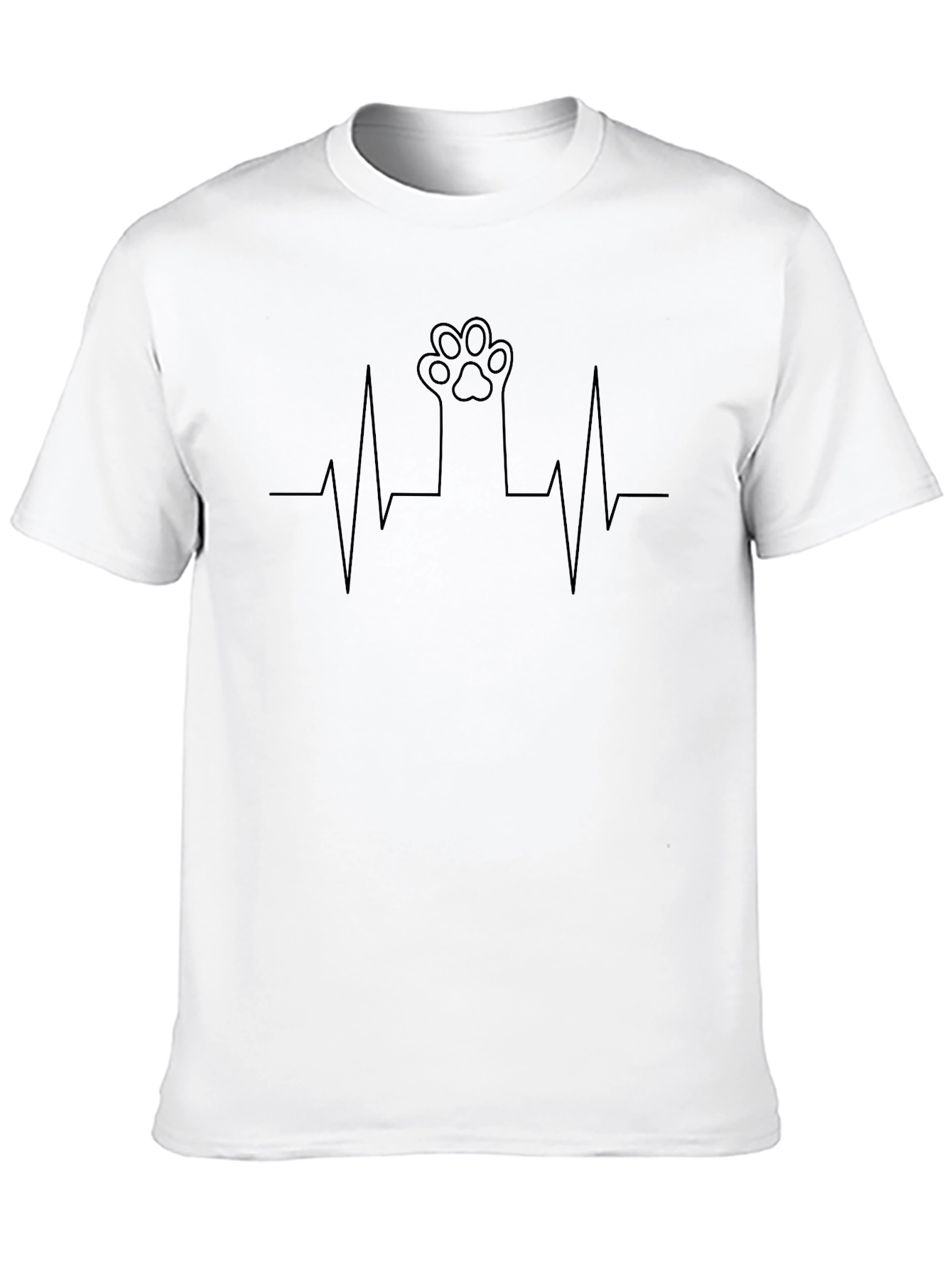 Cat Paw Heartbeat Graphic Tee