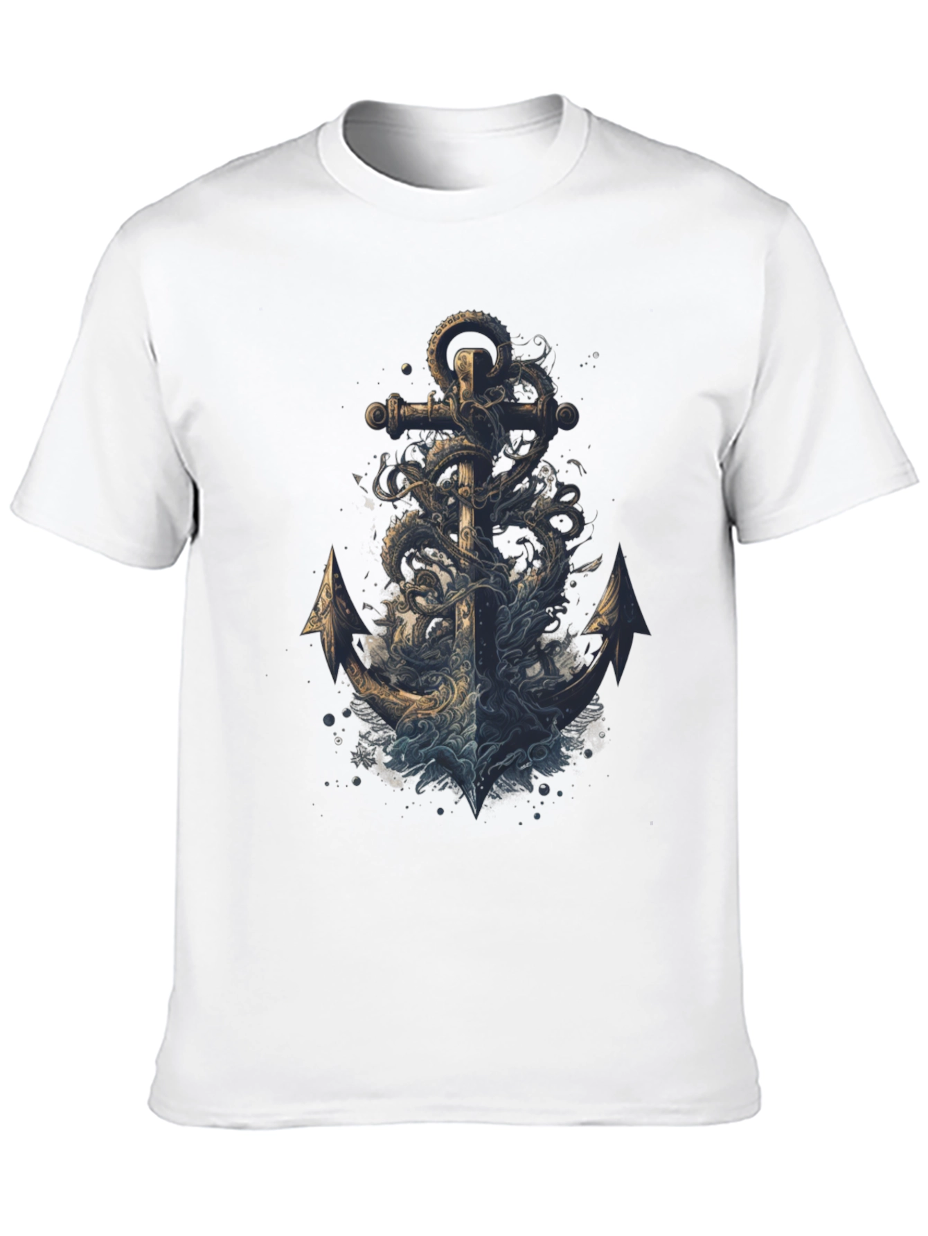 Anchor Octopus Graphic Tee - Mens Black T-Shirt