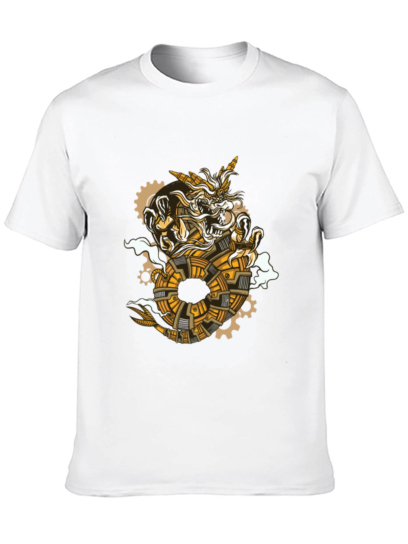 Steampunk Dragon Graphic Tee - Unique Design