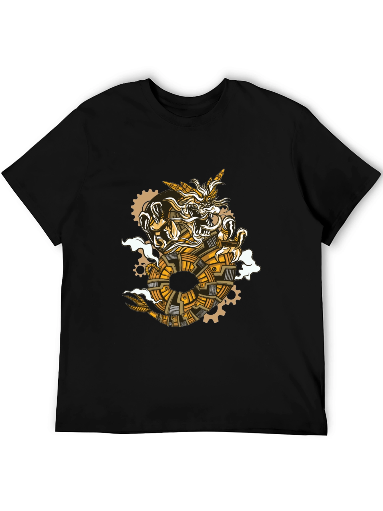 Steampunk Dragon Graphic Tee - Unique Design