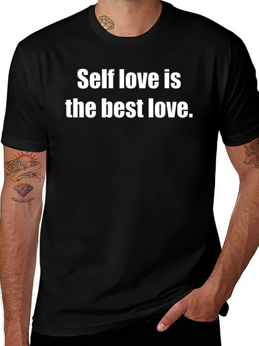 Self Love Graphic Tee - Black Cotton Comfort Shirt