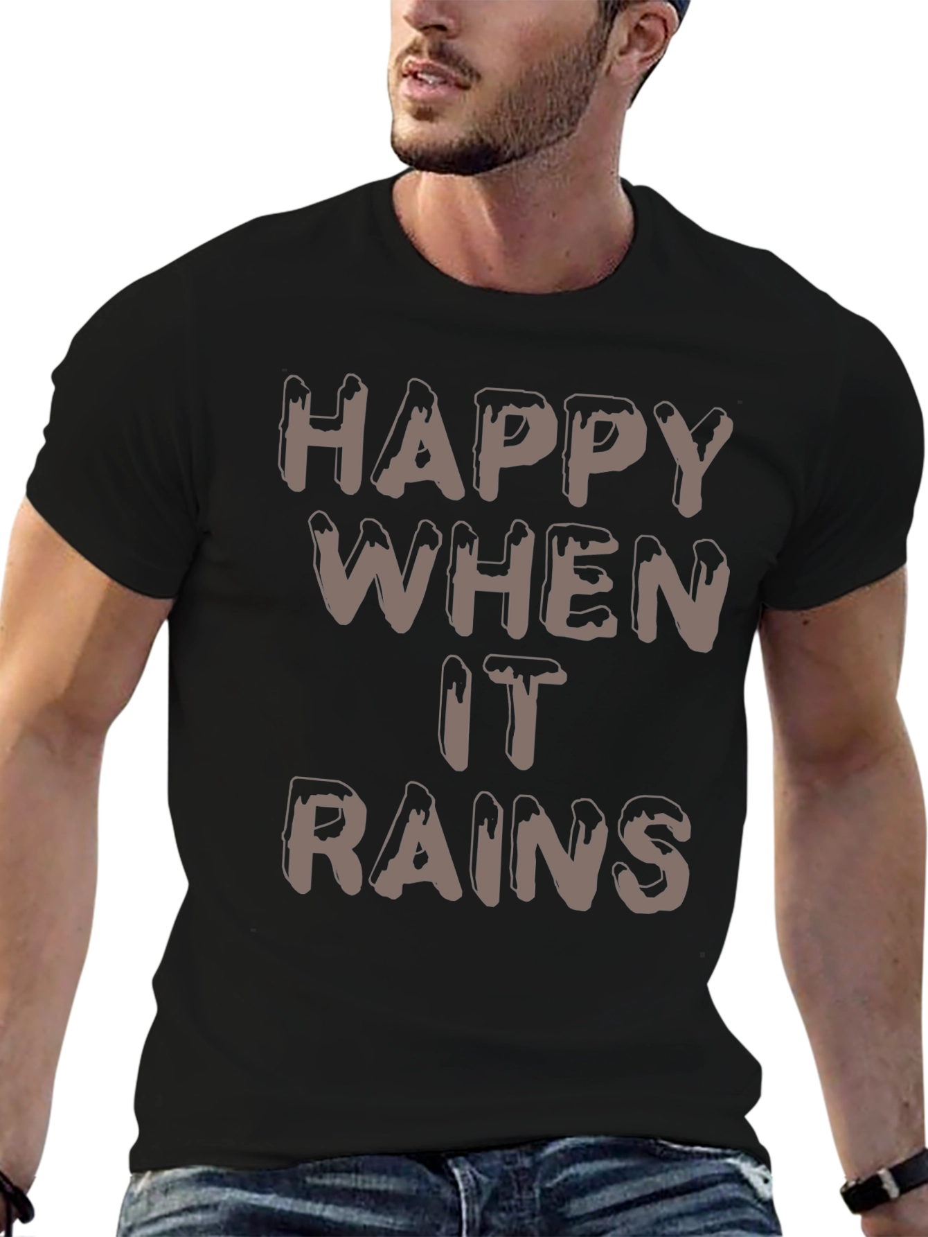 Happy When It Rains T-Shirt -  Stylish Weather Tee
