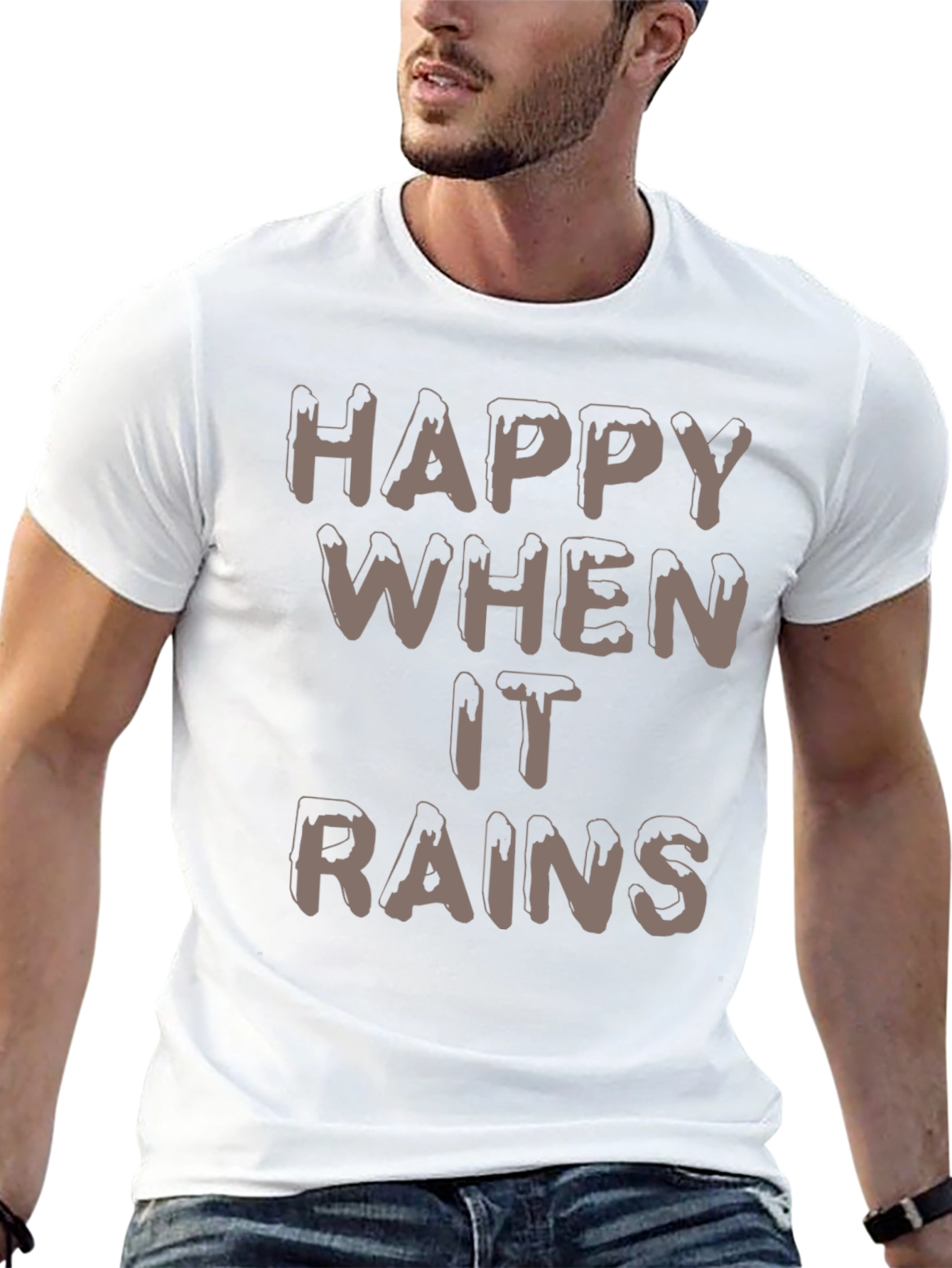 Happy When It Rains T-Shirt -  Stylish Weather Tee