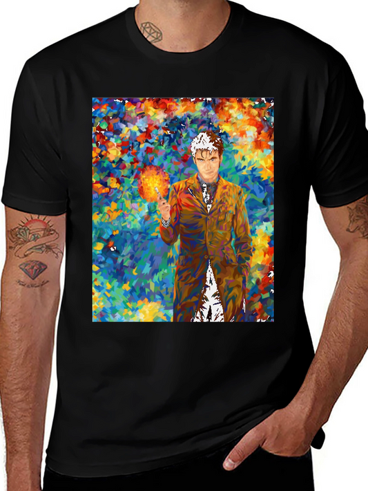 Doctor Who 10th Doctor T-Shirt - Abstract Art Design
